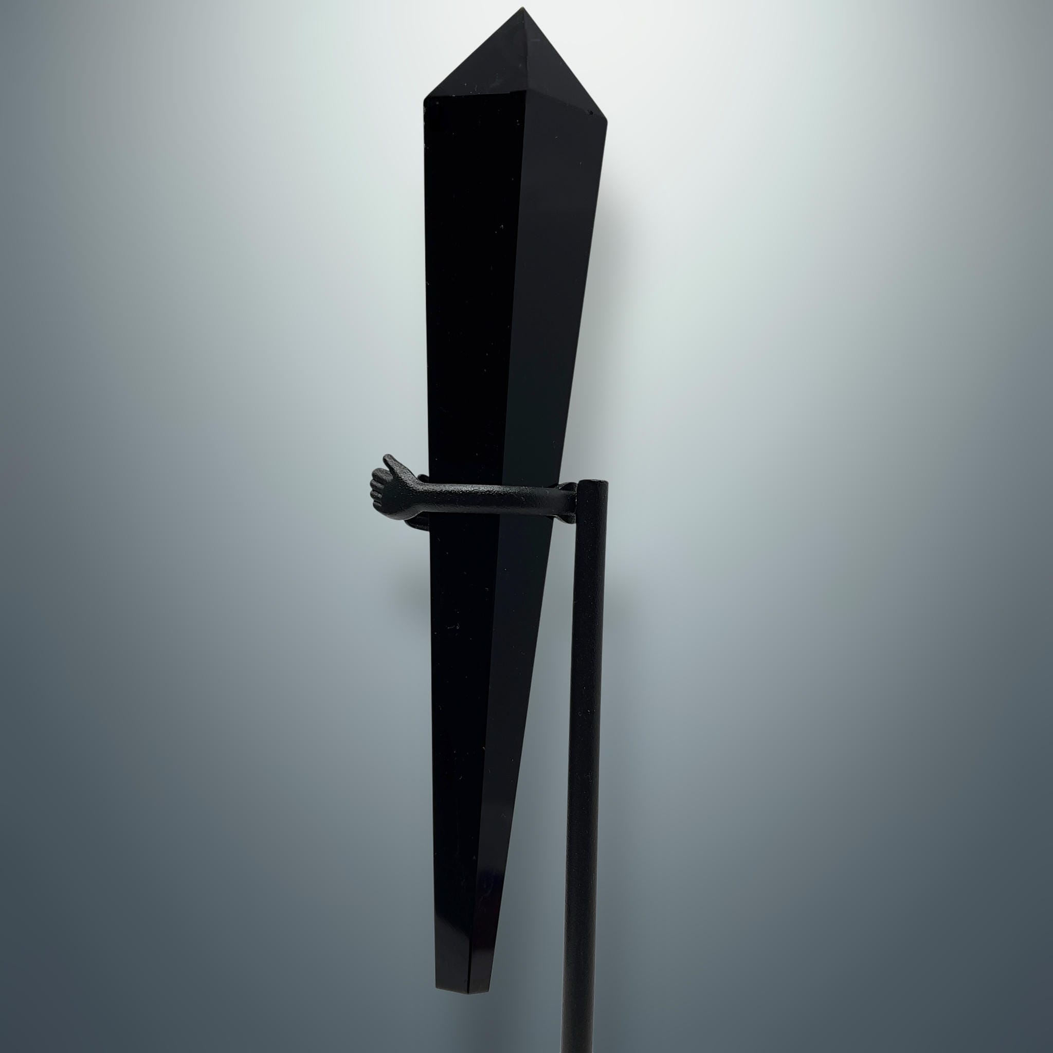 Obsidiana Negra en Varita - con Soporte