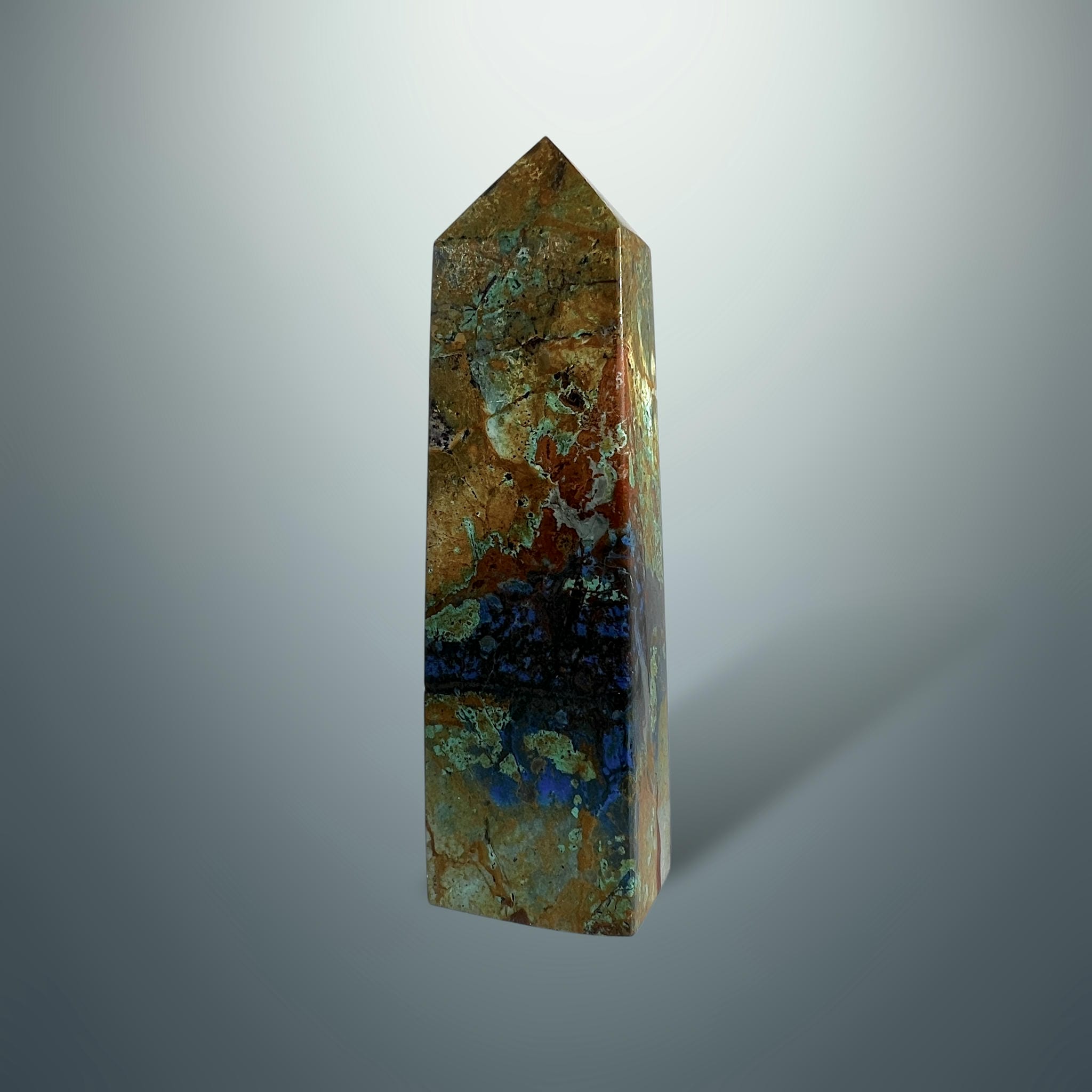 #piezas únicas_torre crisocola con azurita 1