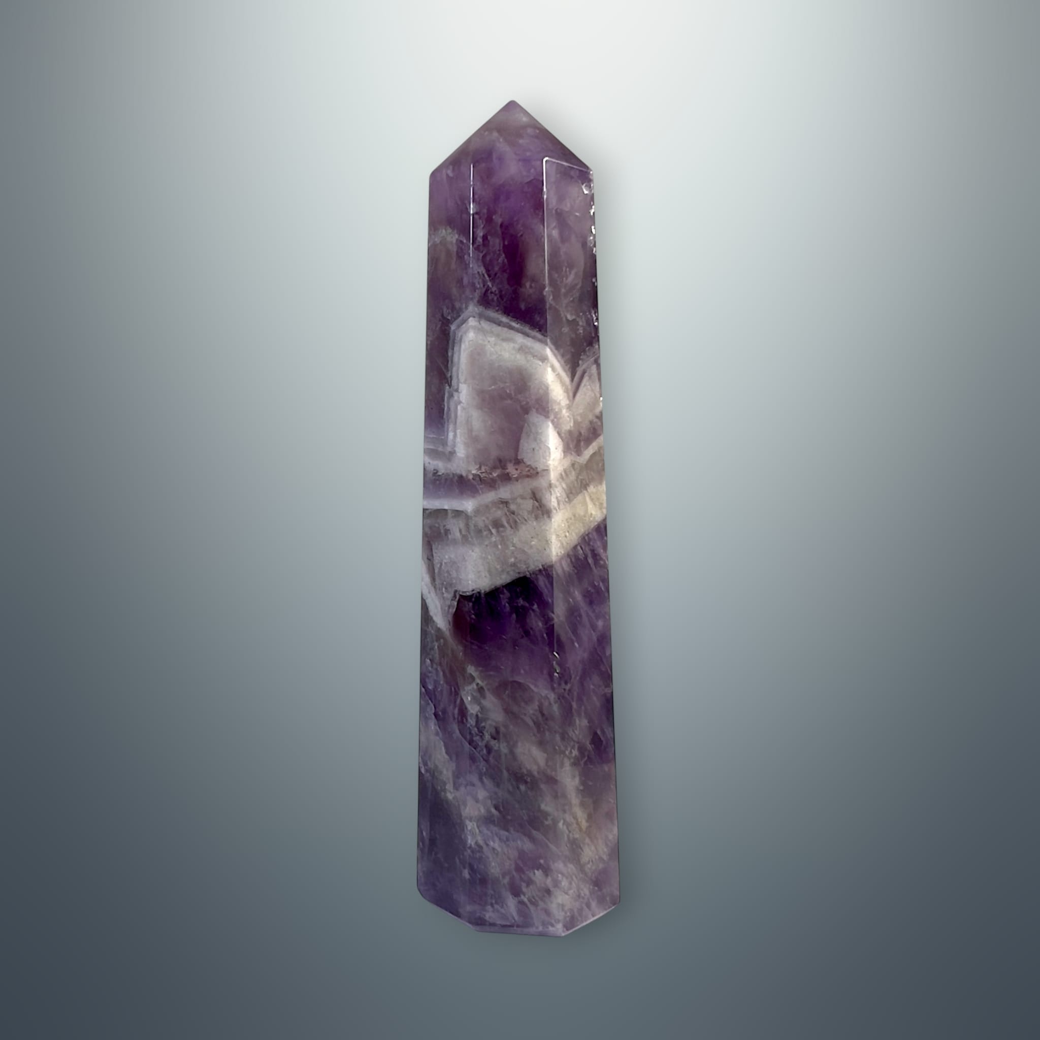 #piezas únicas_torre hexagonal amatista chevron 1