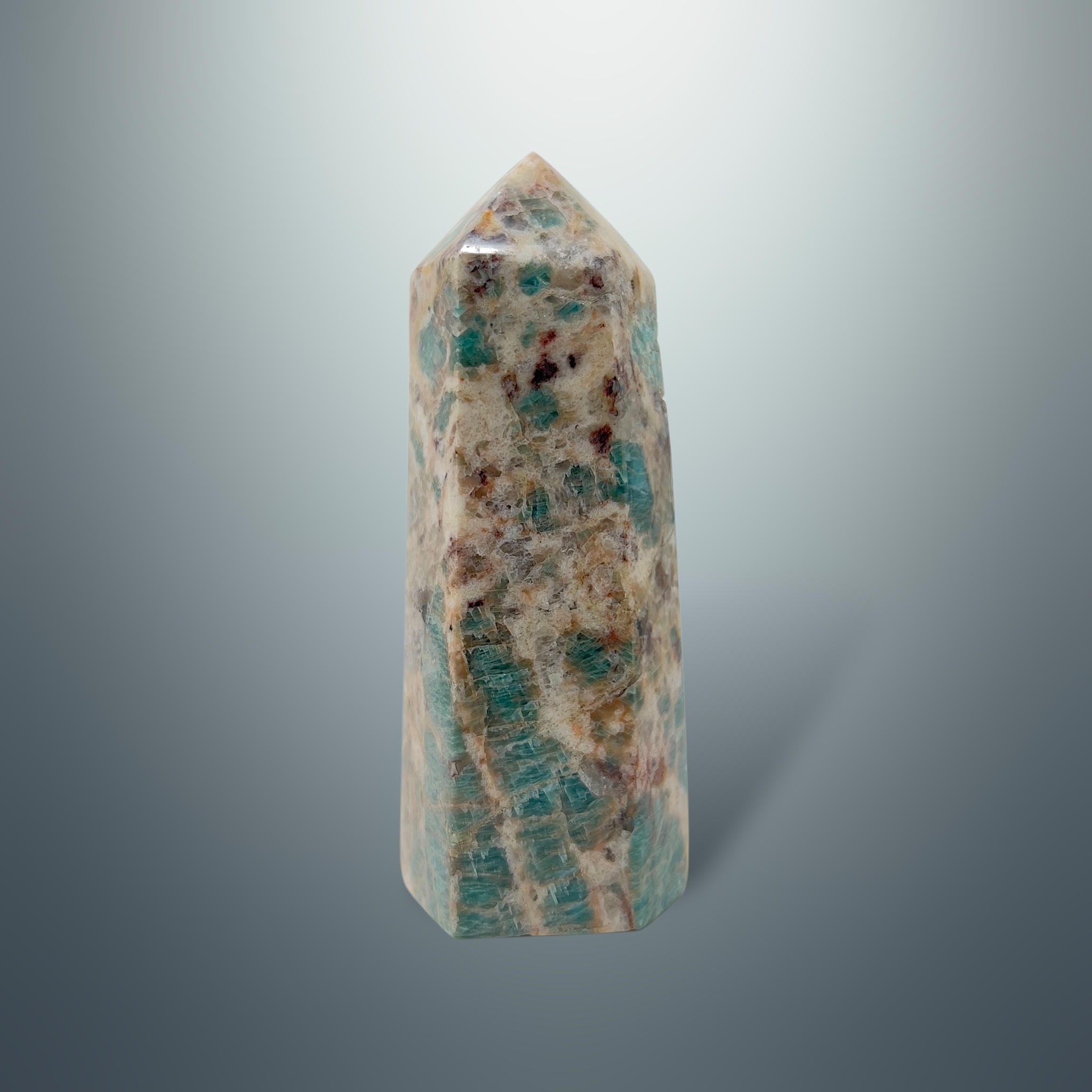 #piezas únicas_torre hexagonal amazonita 1