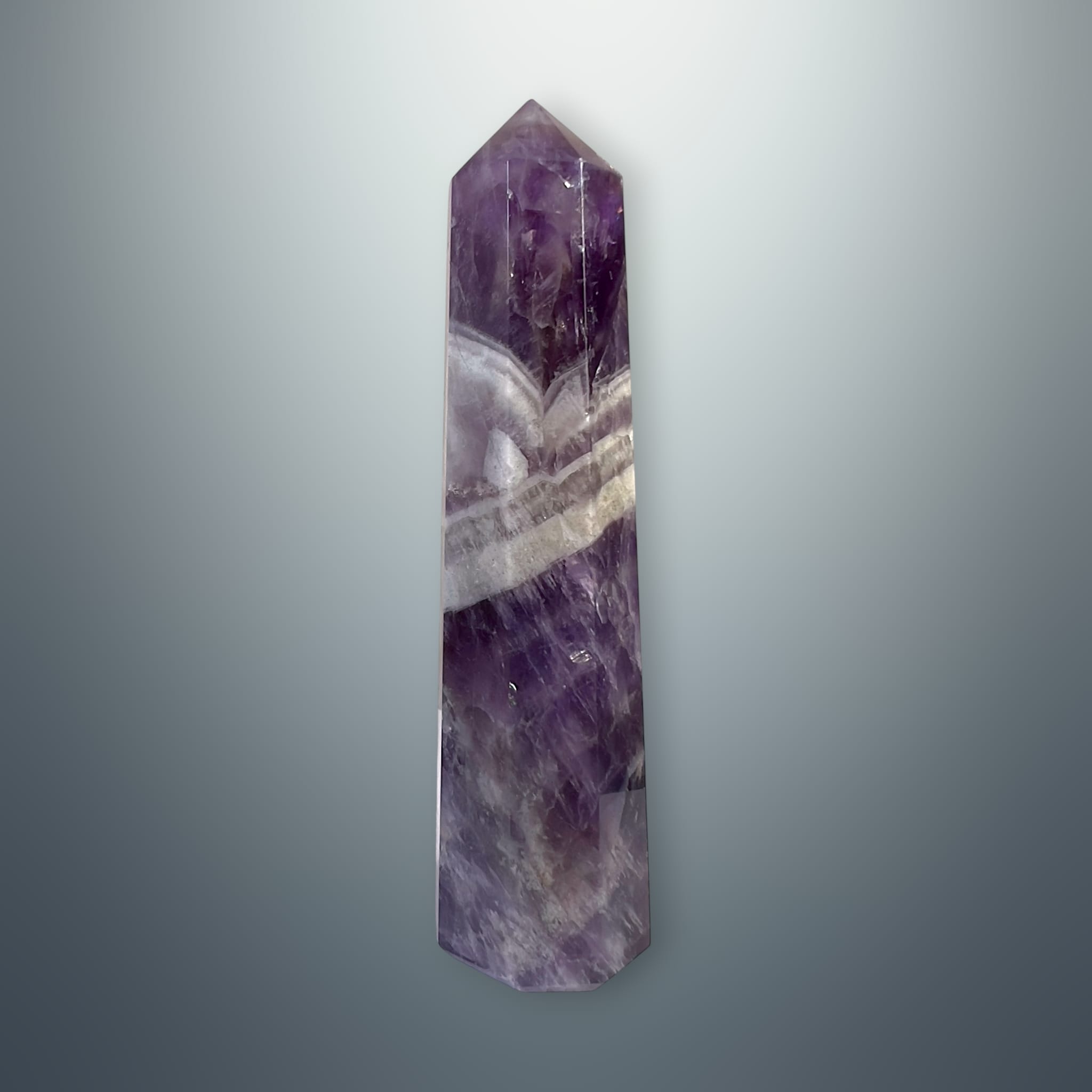 #piezas únicas_torre hexagonal amatista chevron 1