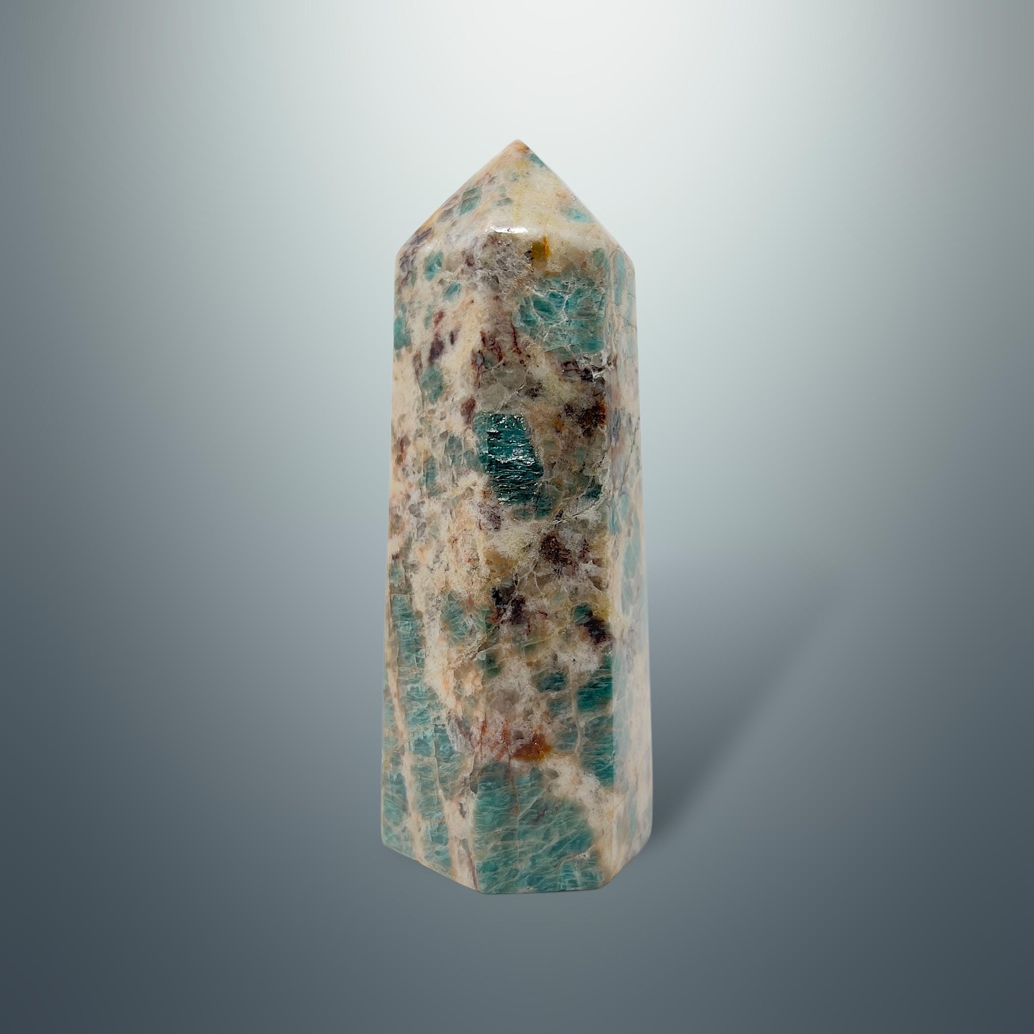 #piezas únicas_torre hexagonal amazonita 1