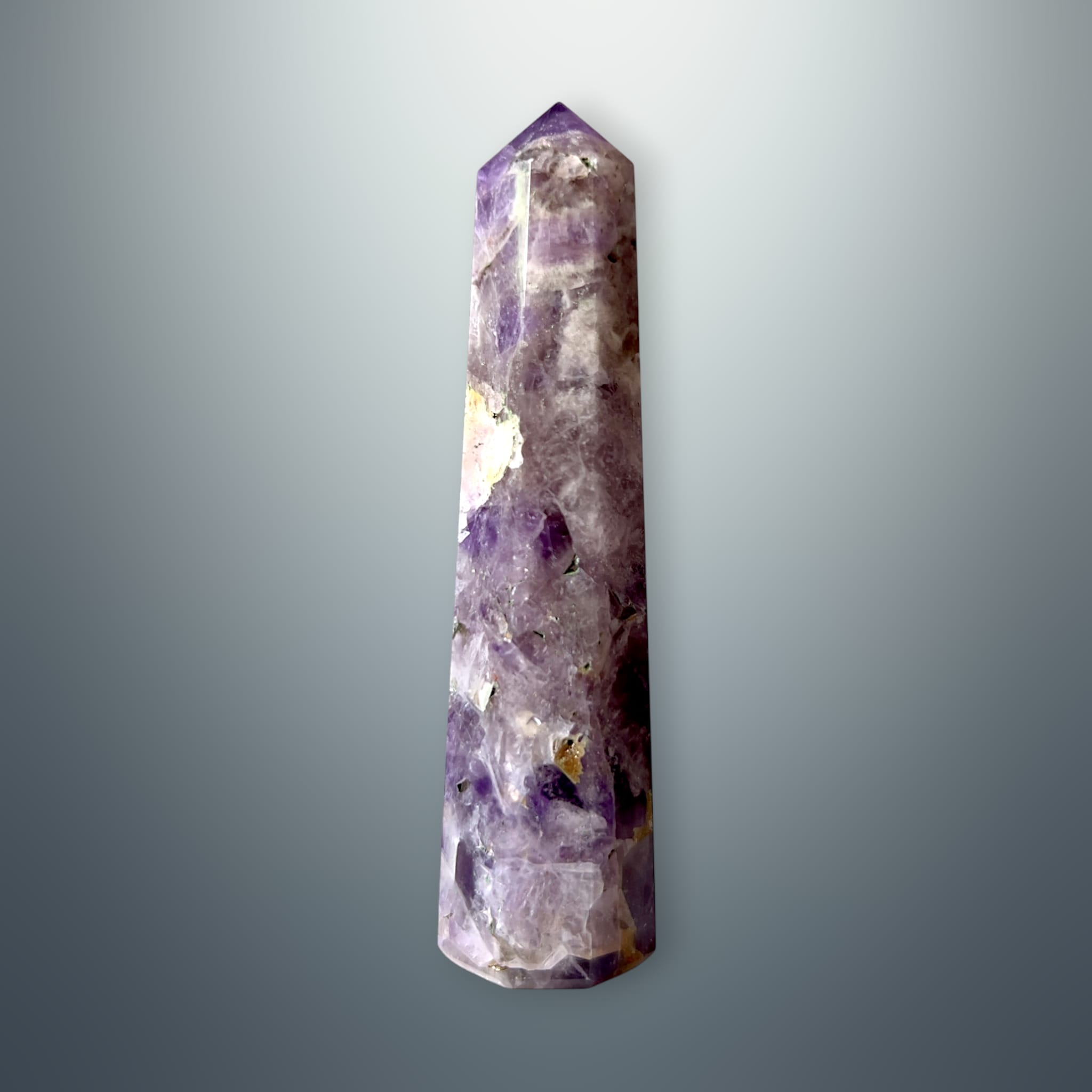 #piezas únicas_torre hexagonal amatista chevron 10