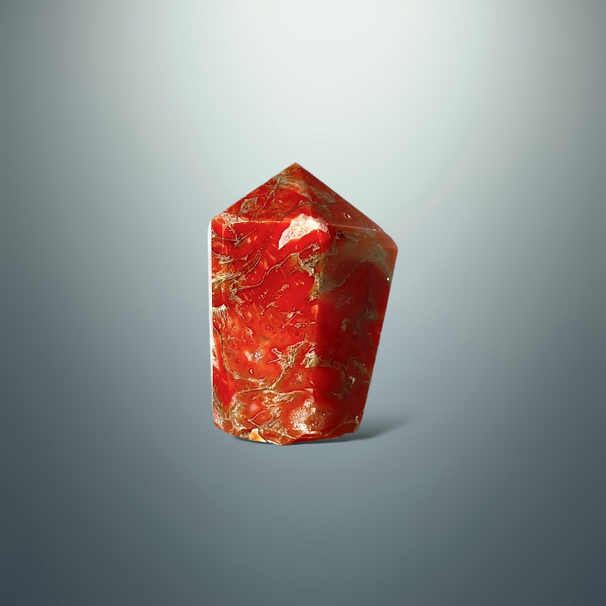 #piezas únicas_punta ágata musgo roja 10