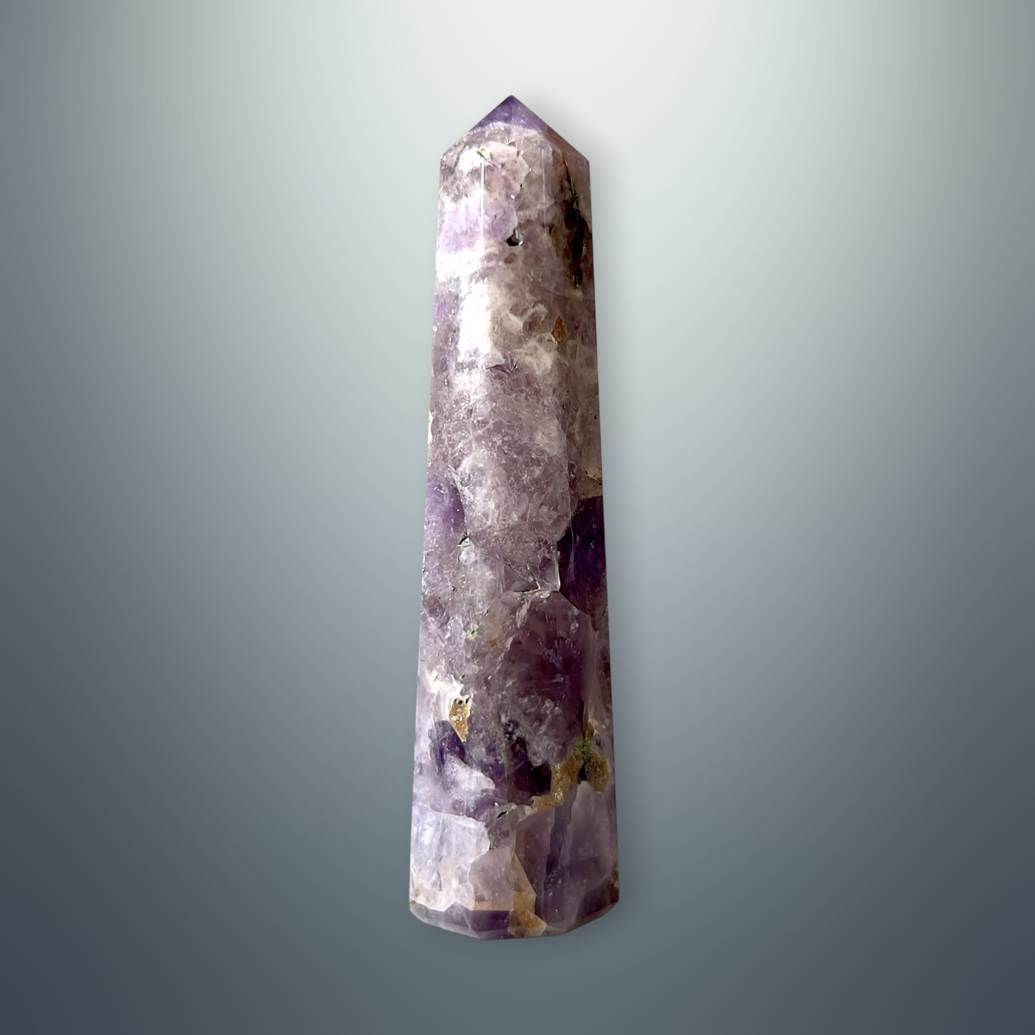 #piezas únicas_torre hexagonal amatista chevron 10