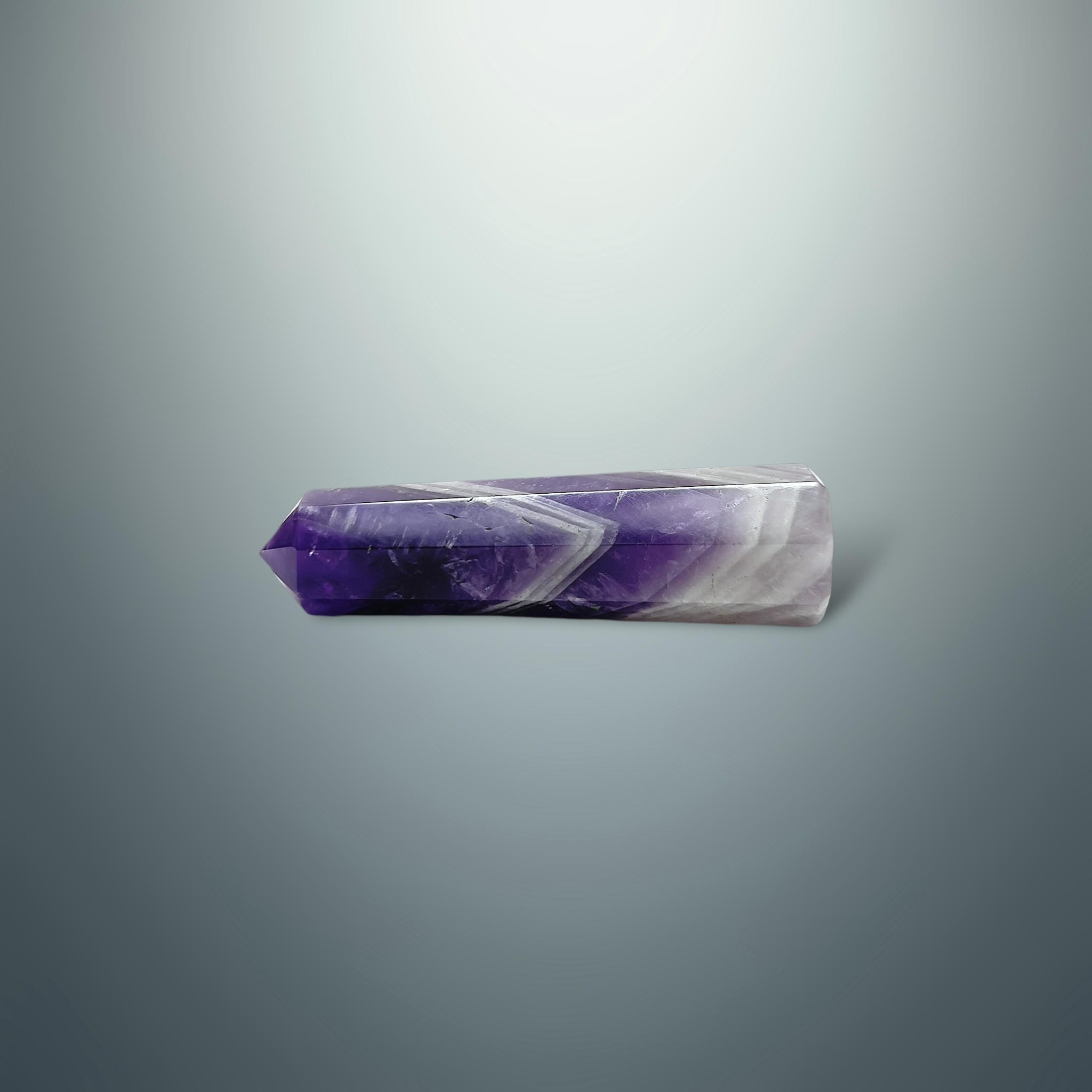 #piezas únicas_torre hexagonal amatista chevron 11