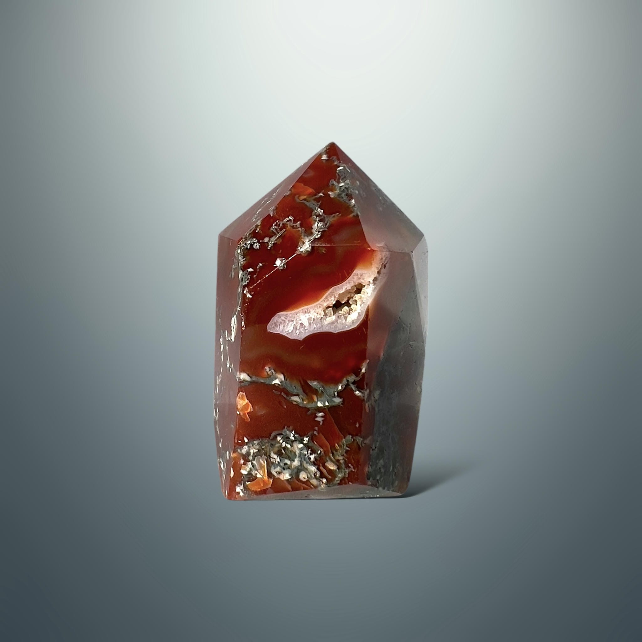 #piezas únicas_punta ágata musgo roja 12