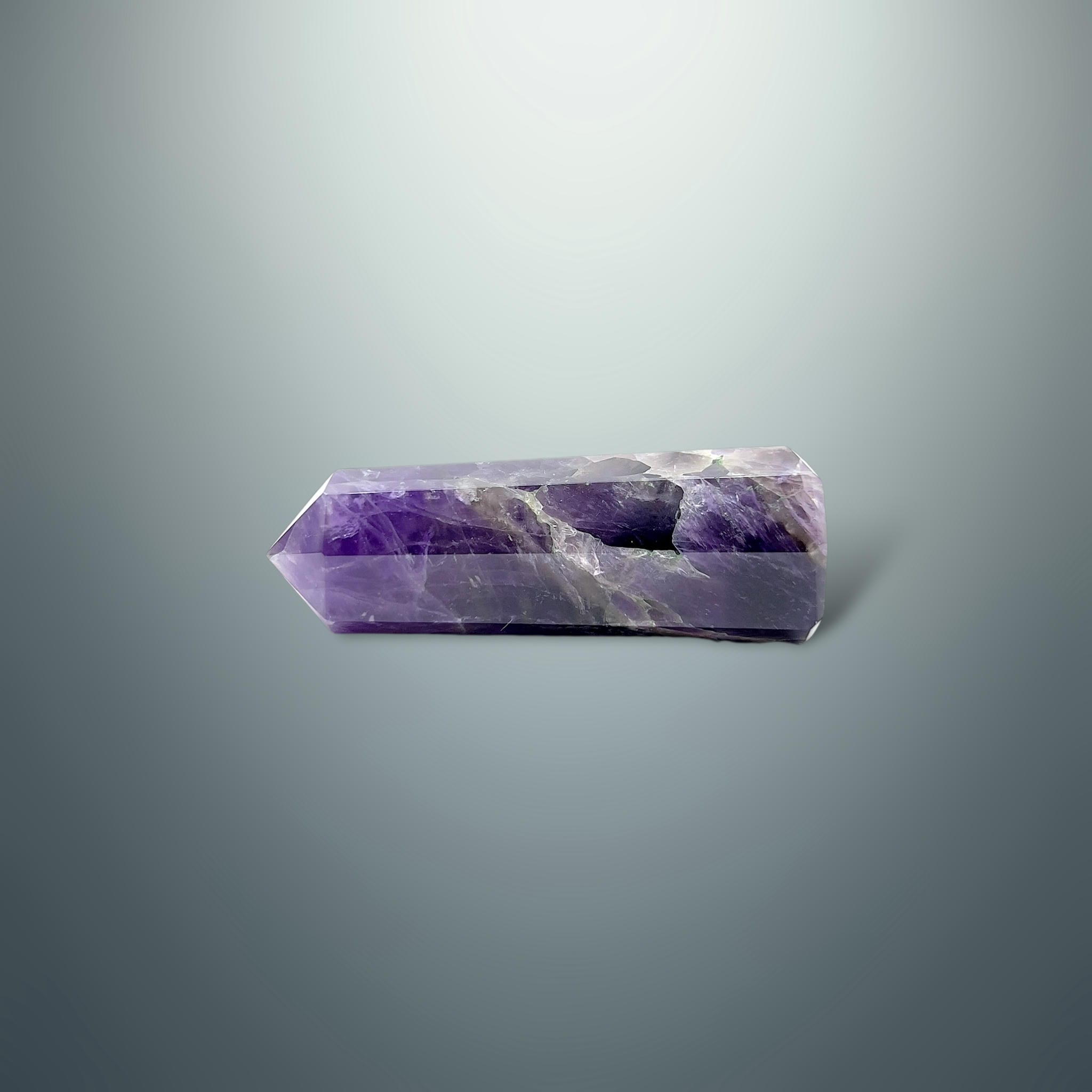 #piezas únicas_torre hexagonal amatista chevron 12