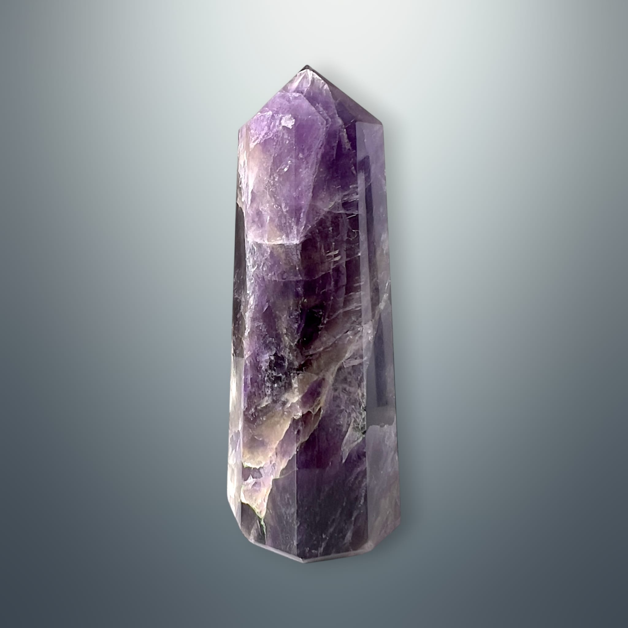 #piezas únicas_torre hexagonal amatista chevron 12