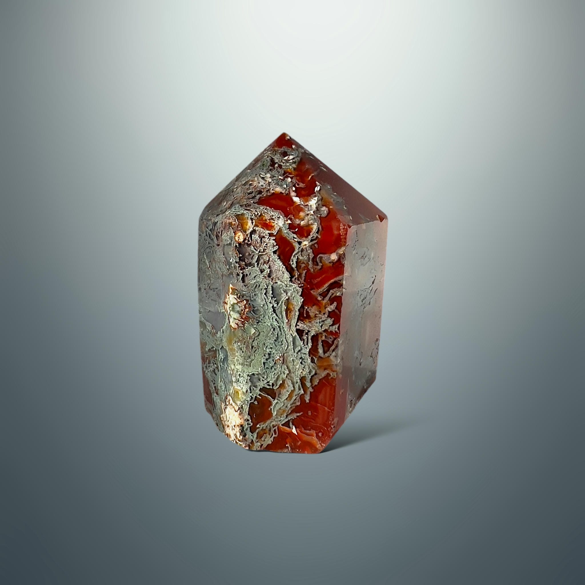 #piezas únicas_punta ágata musgo roja 12