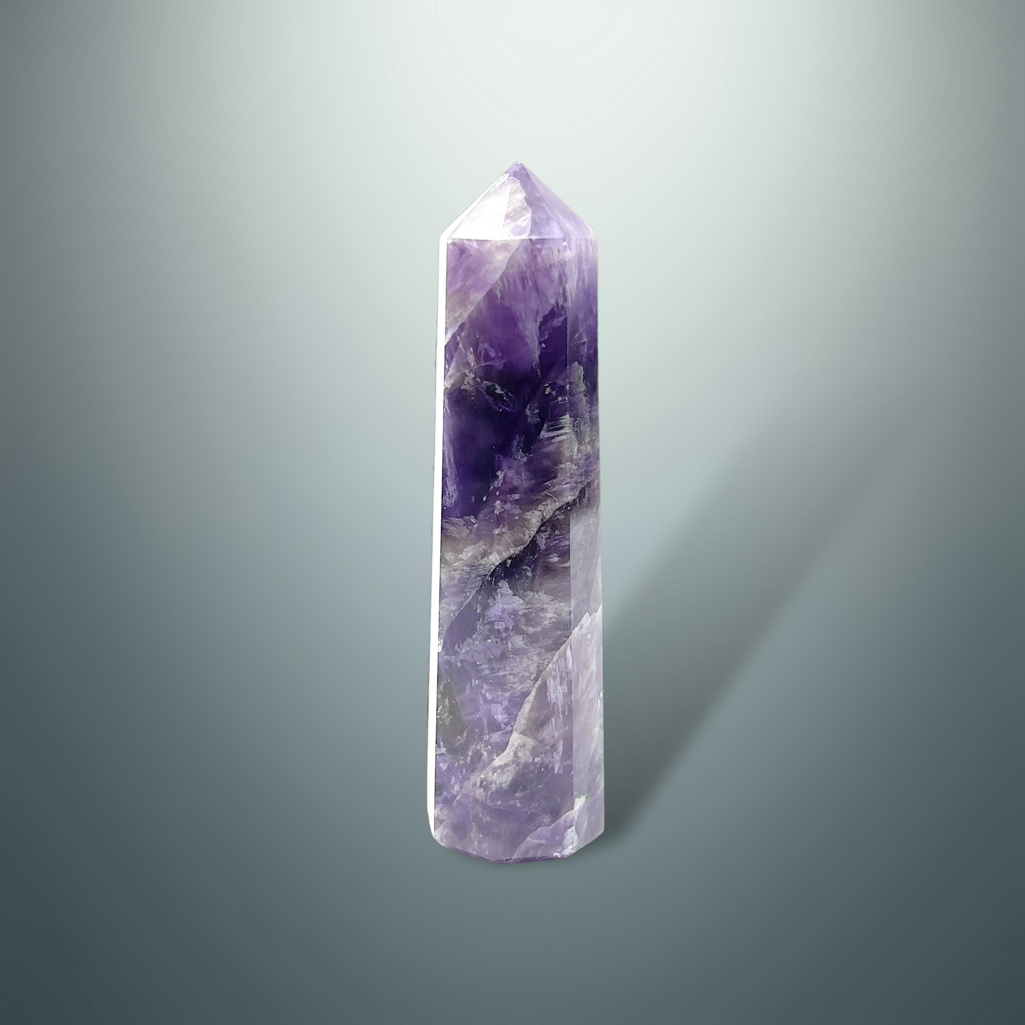 #piezas únicas_torre hexagonal amatista chevron 13