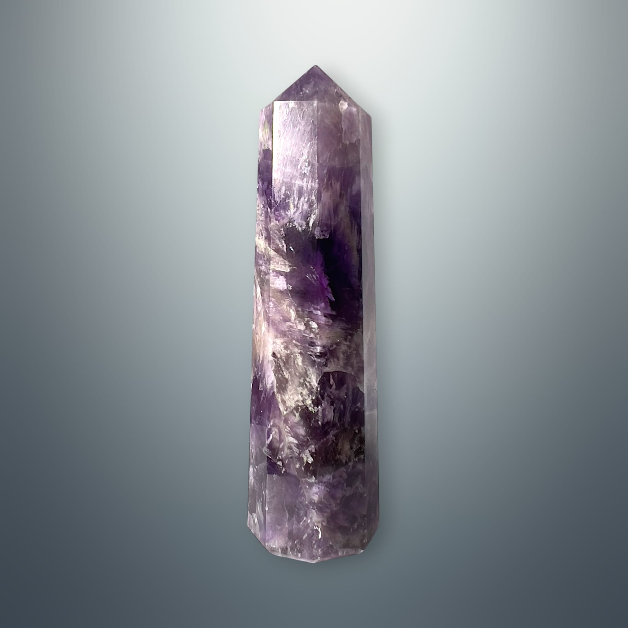 #piezas únicas_torre hexagonal amatista chevron 13