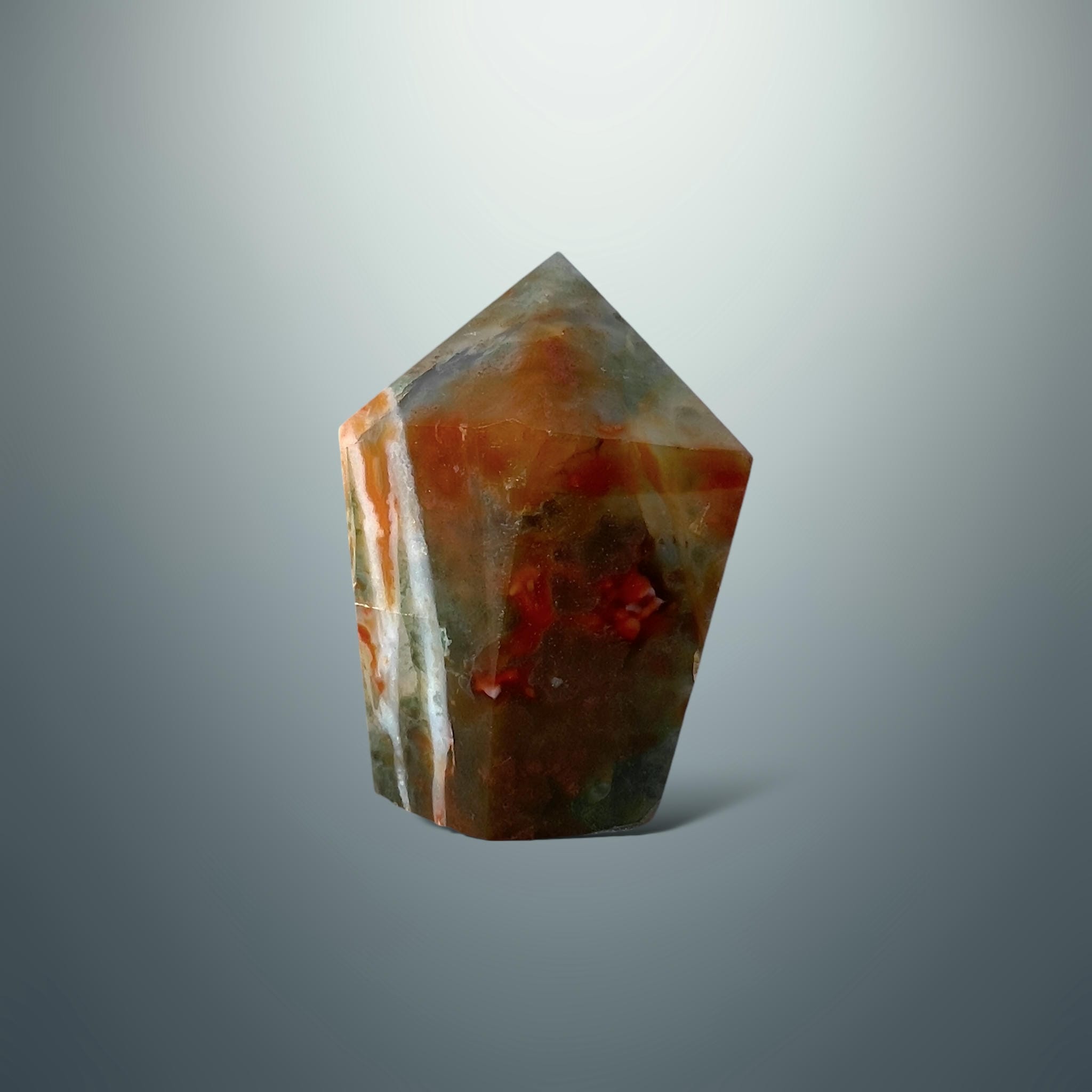 #piezas únicas_punta ágata musgo roja 15