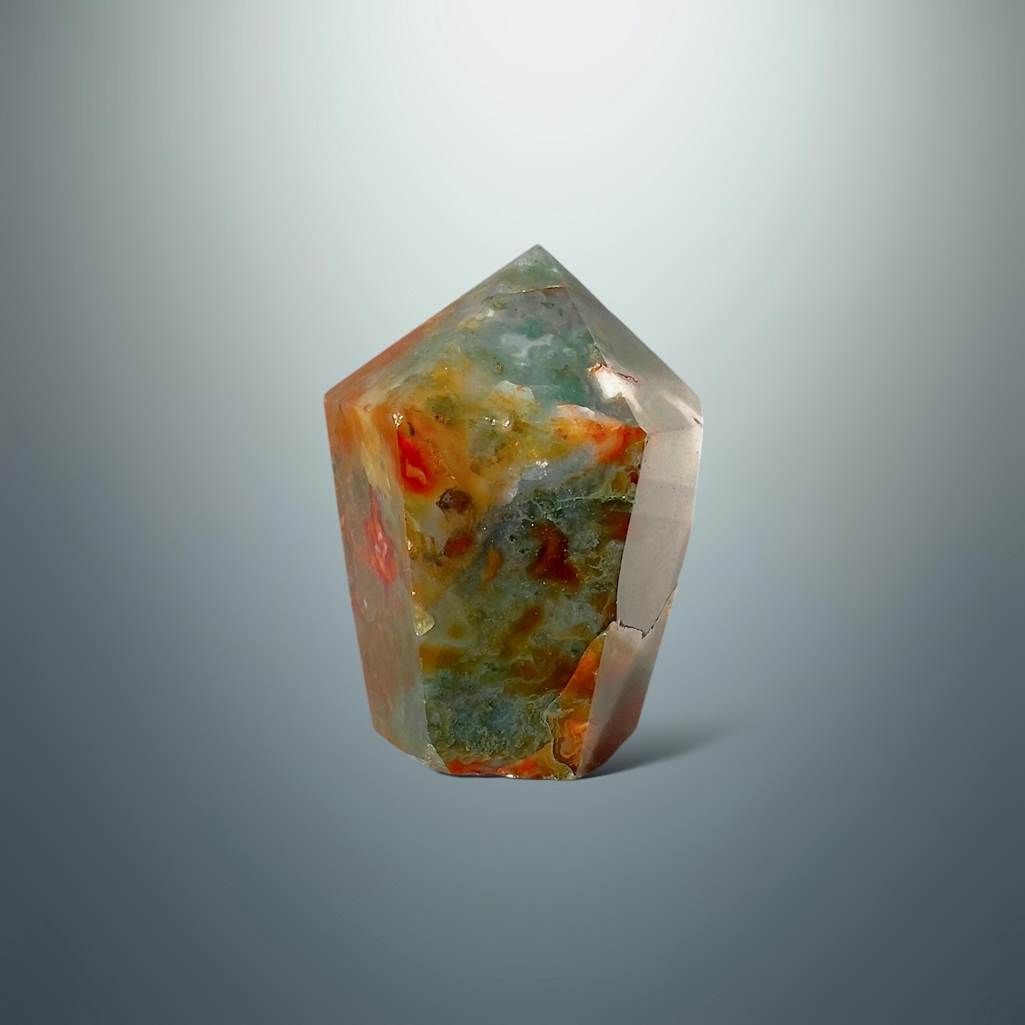 #piezas únicas_punta ágata musgo roja 15