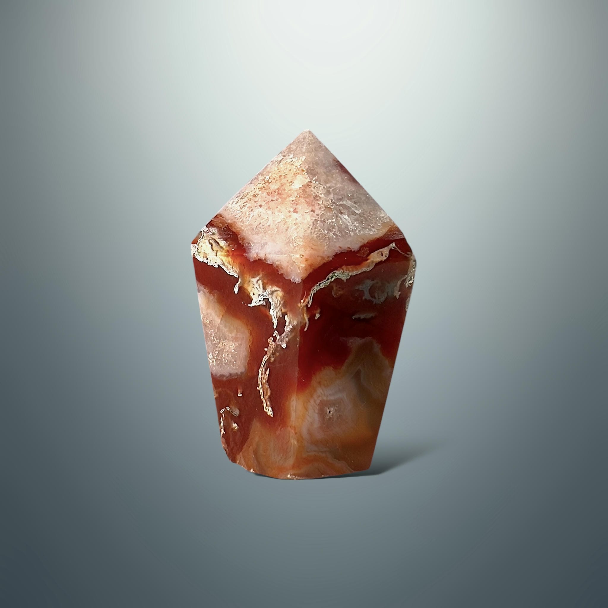 #piezas únicas_punta ágata musgo roja 17