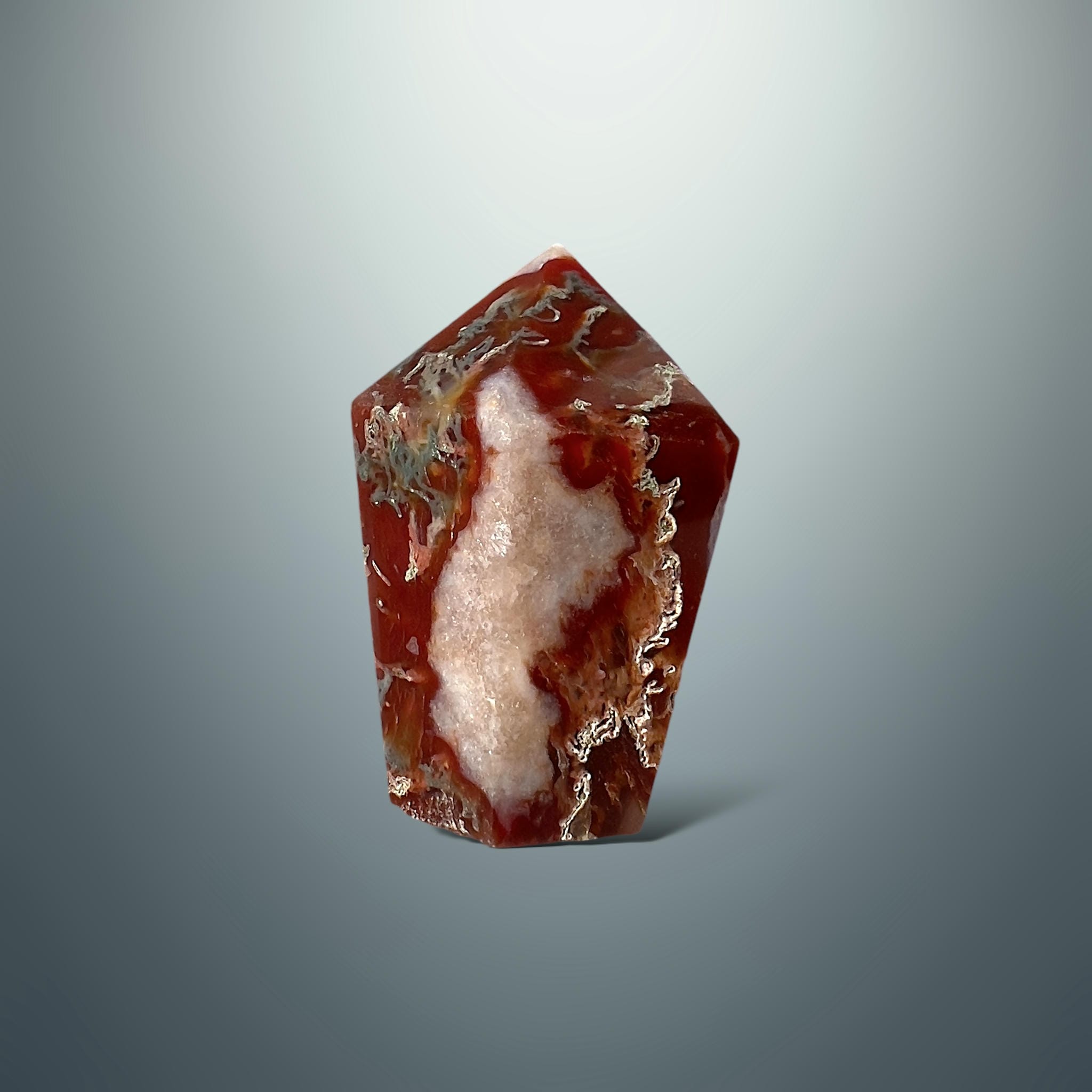 #piezas únicas_punta ágata musgo roja 17