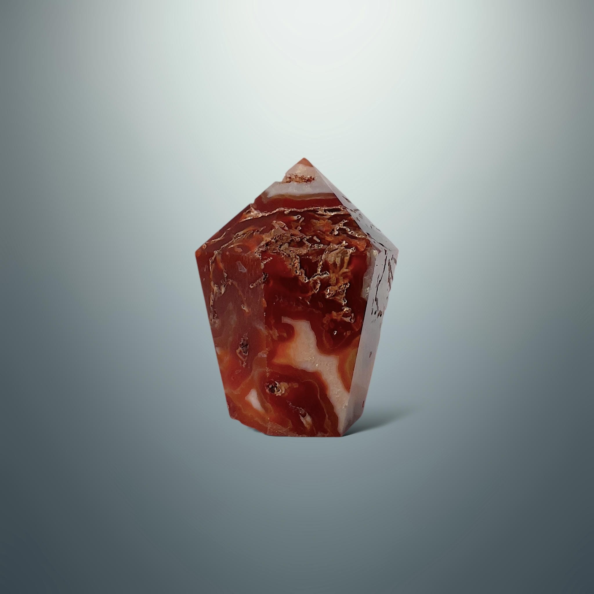 #piezas únicas_punta ágata musgo roja 18