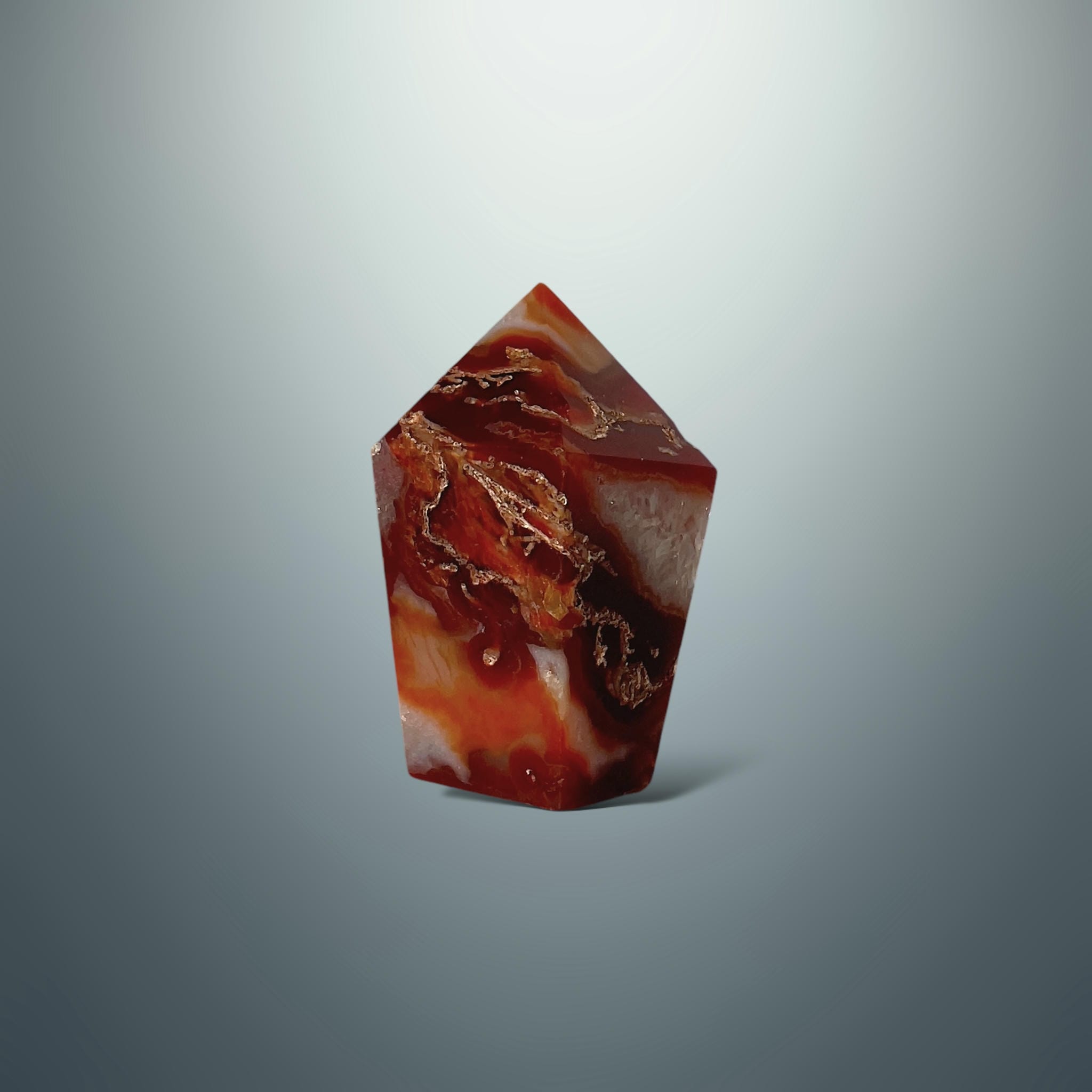 #piezas únicas_punta ágata musgo roja 18