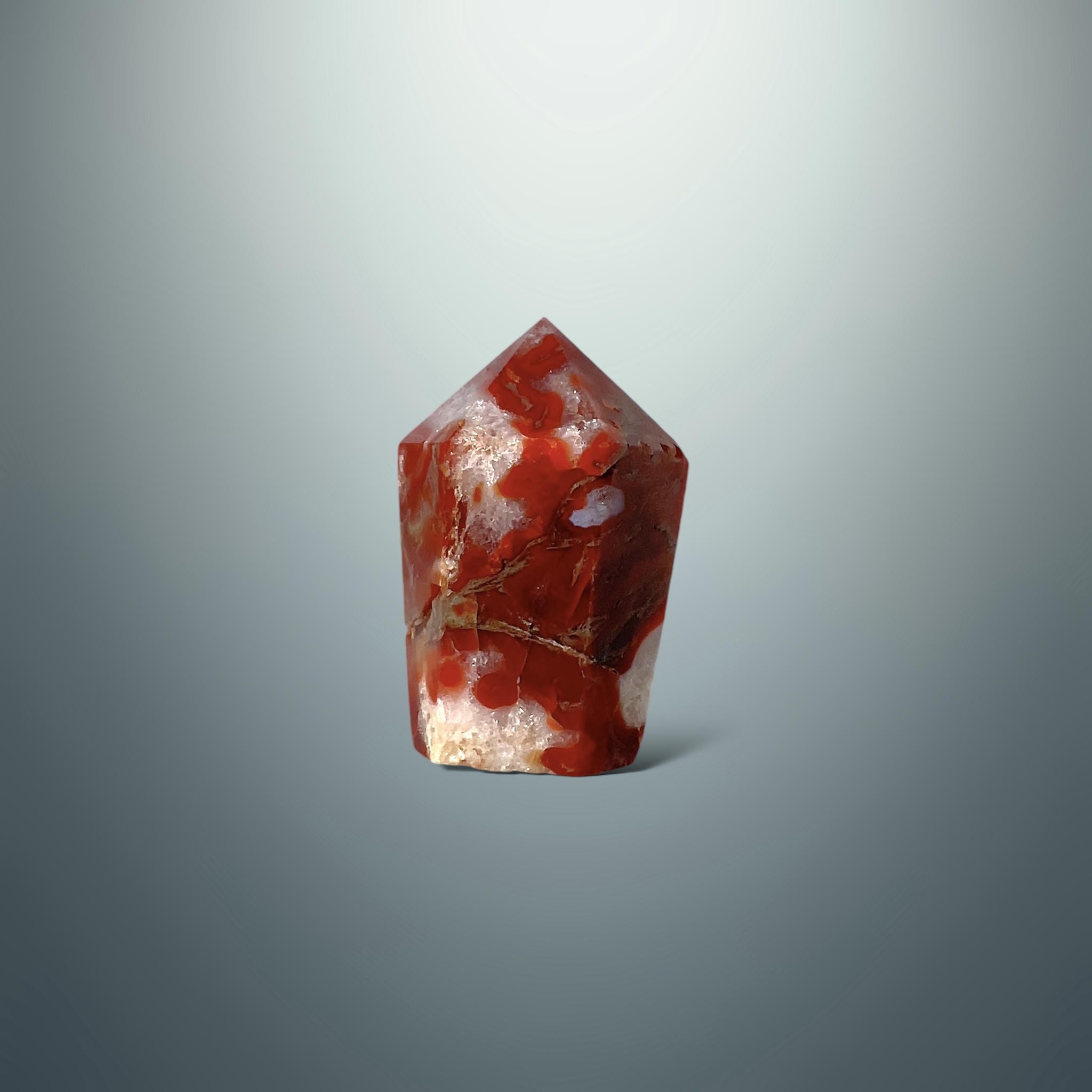 #piezas únicas_punta ágata musgo roja 19