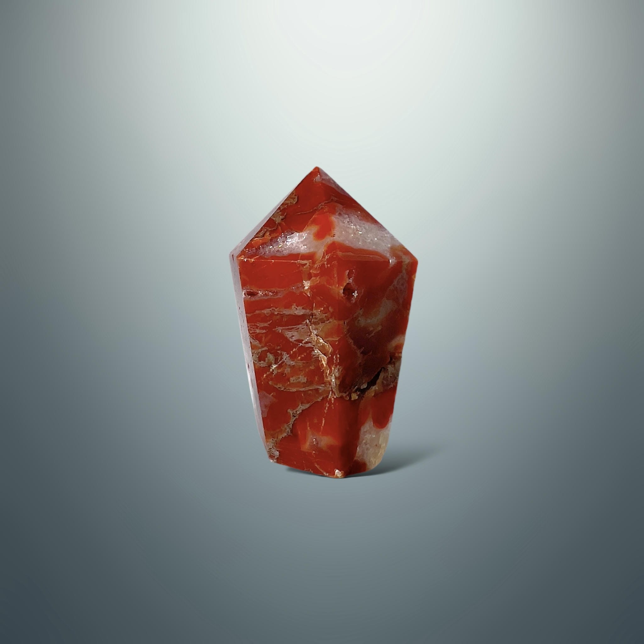 #piezas únicas_punta ágata musgo roja 19