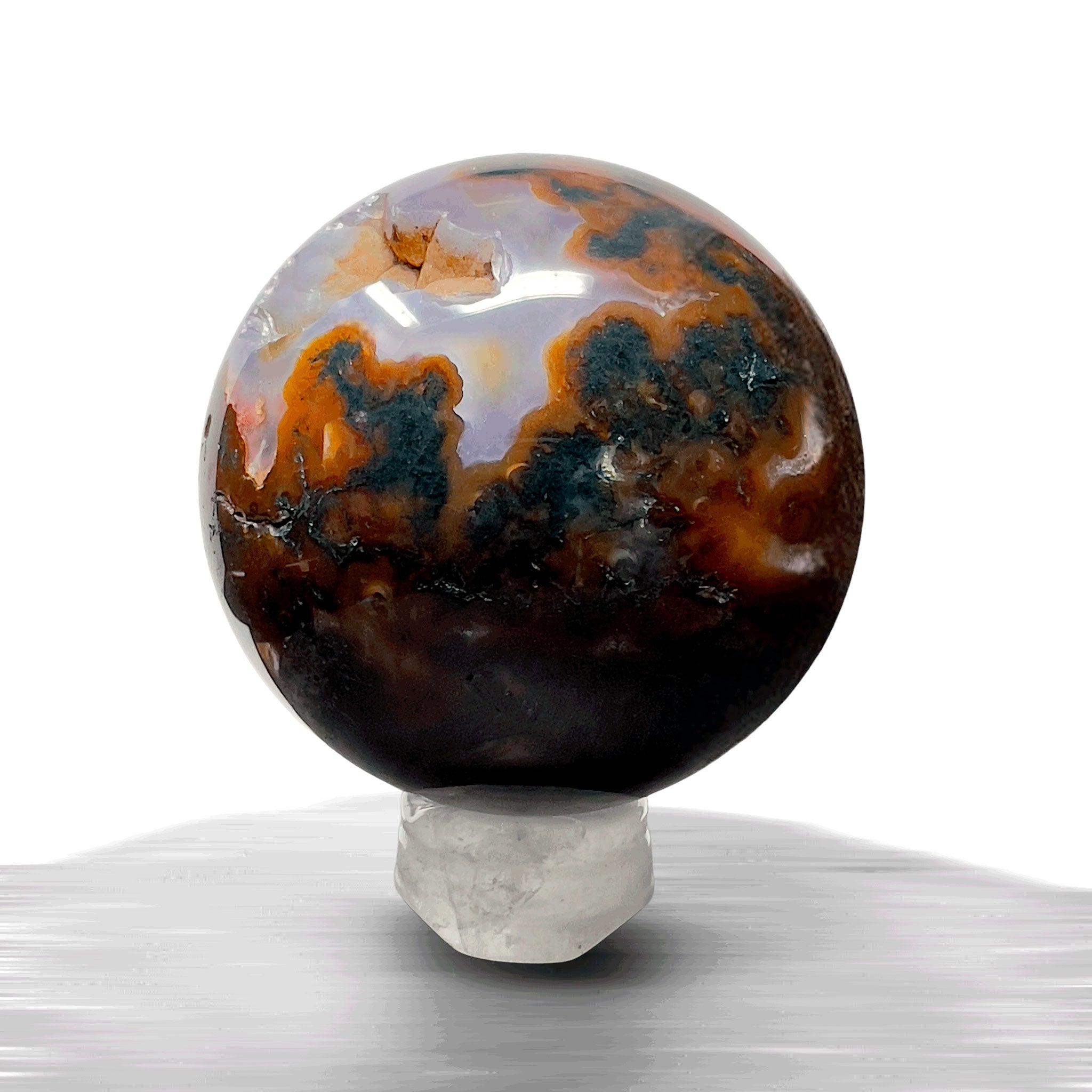 #piezas únicas_esfera ágata musgo roja 2