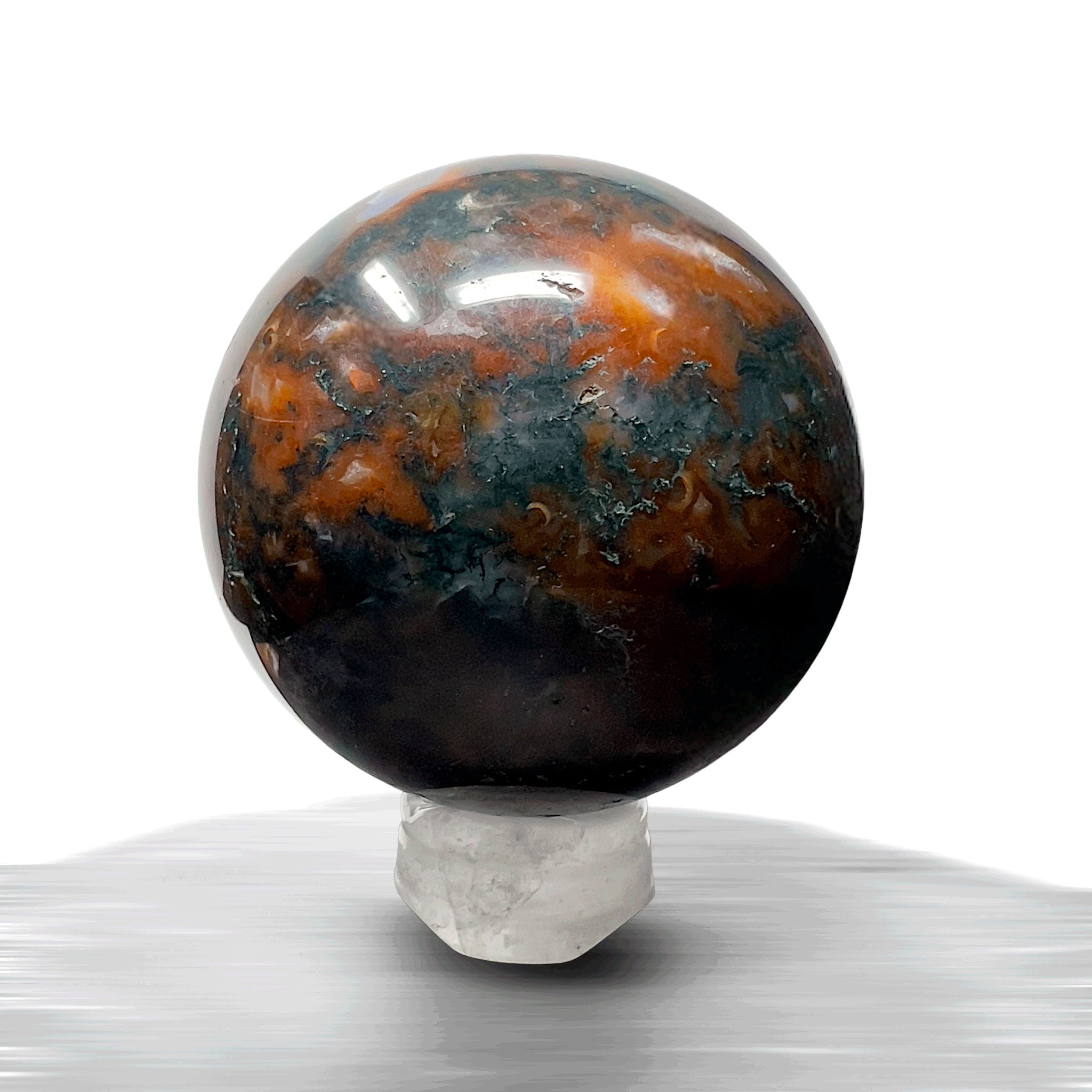 #piezas únicas_esfera ágata musgo roja 2