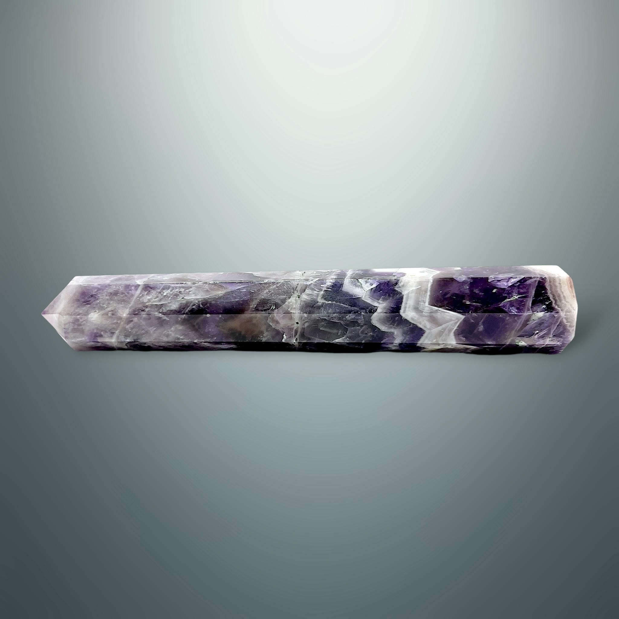 #piezas únicas_torre hexagonal amatista chevron 2