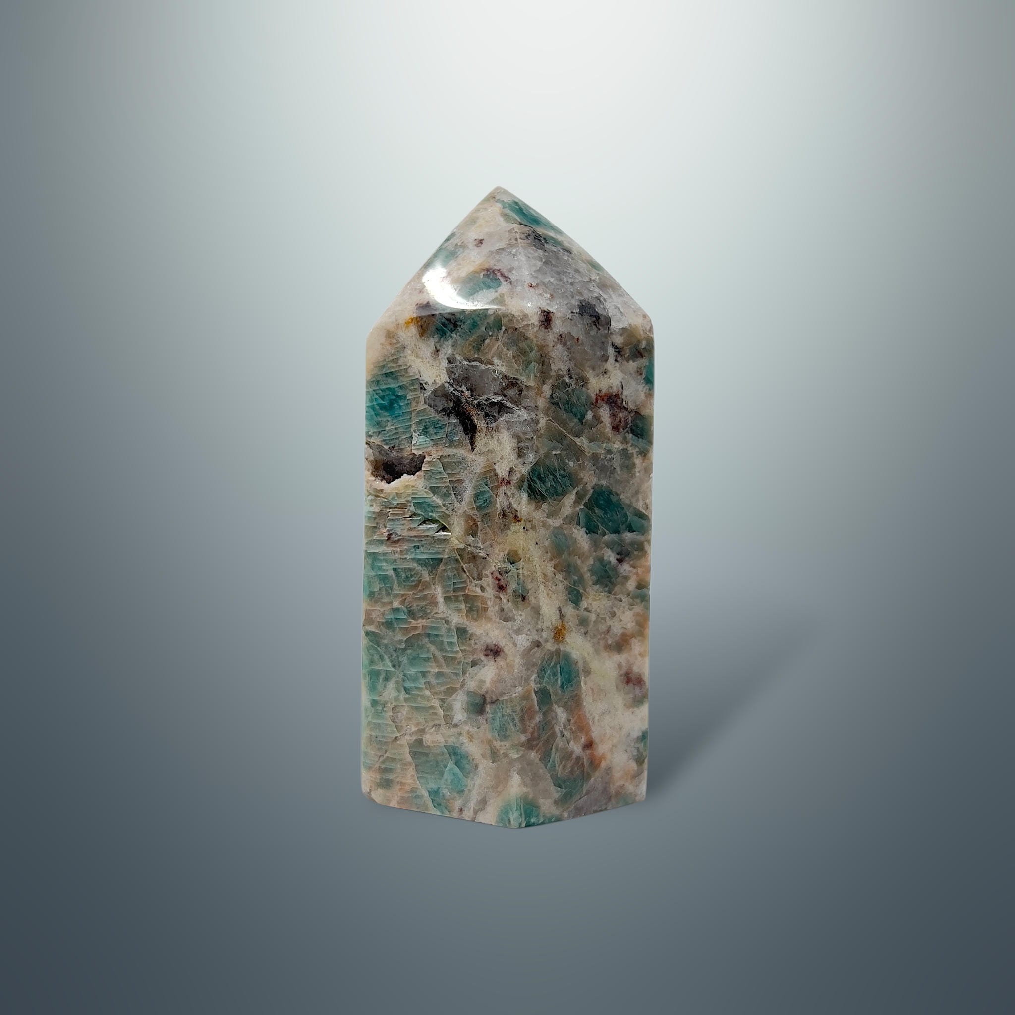 #piezas únicas_torre hexagonal amazonita 2