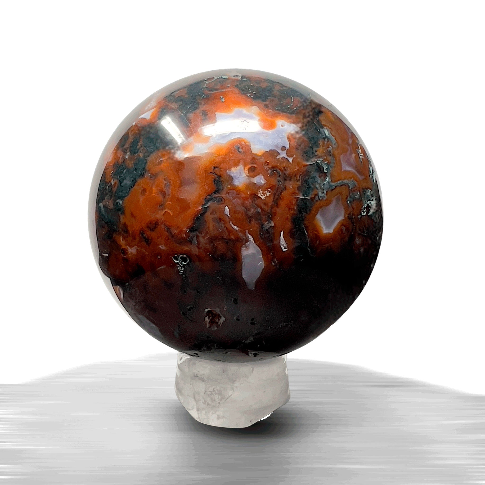 #piezas únicas_esfera ágata musgo roja 2
