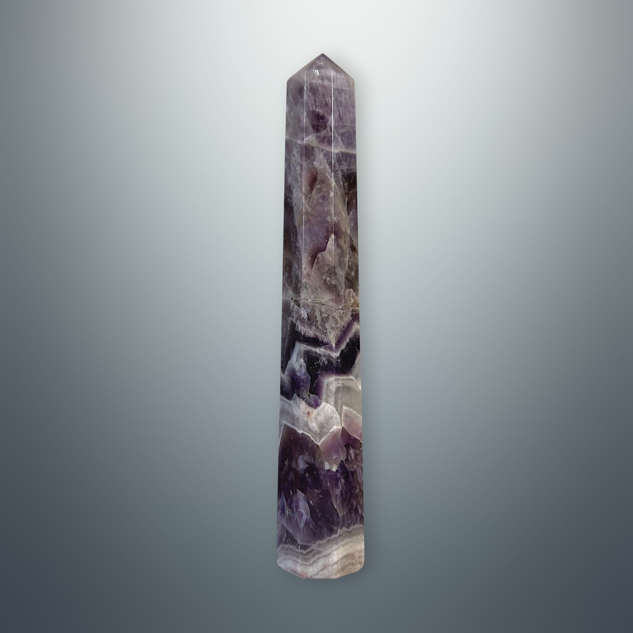 #piezas únicas_torre hexagonal amatista chevron 2