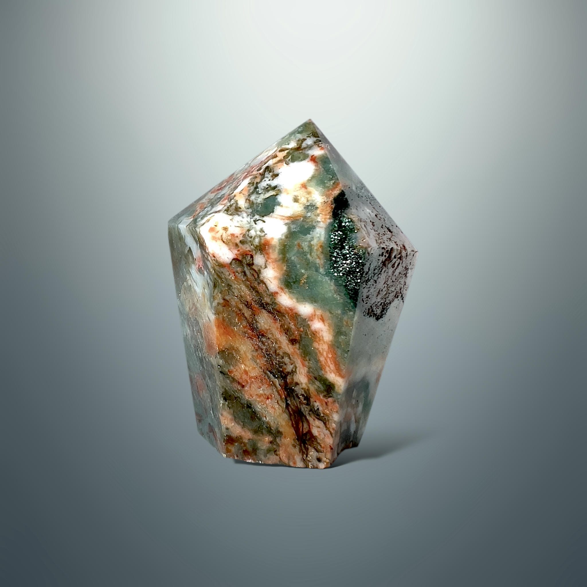 #piezas únicas_punta ágata musgo roja 20