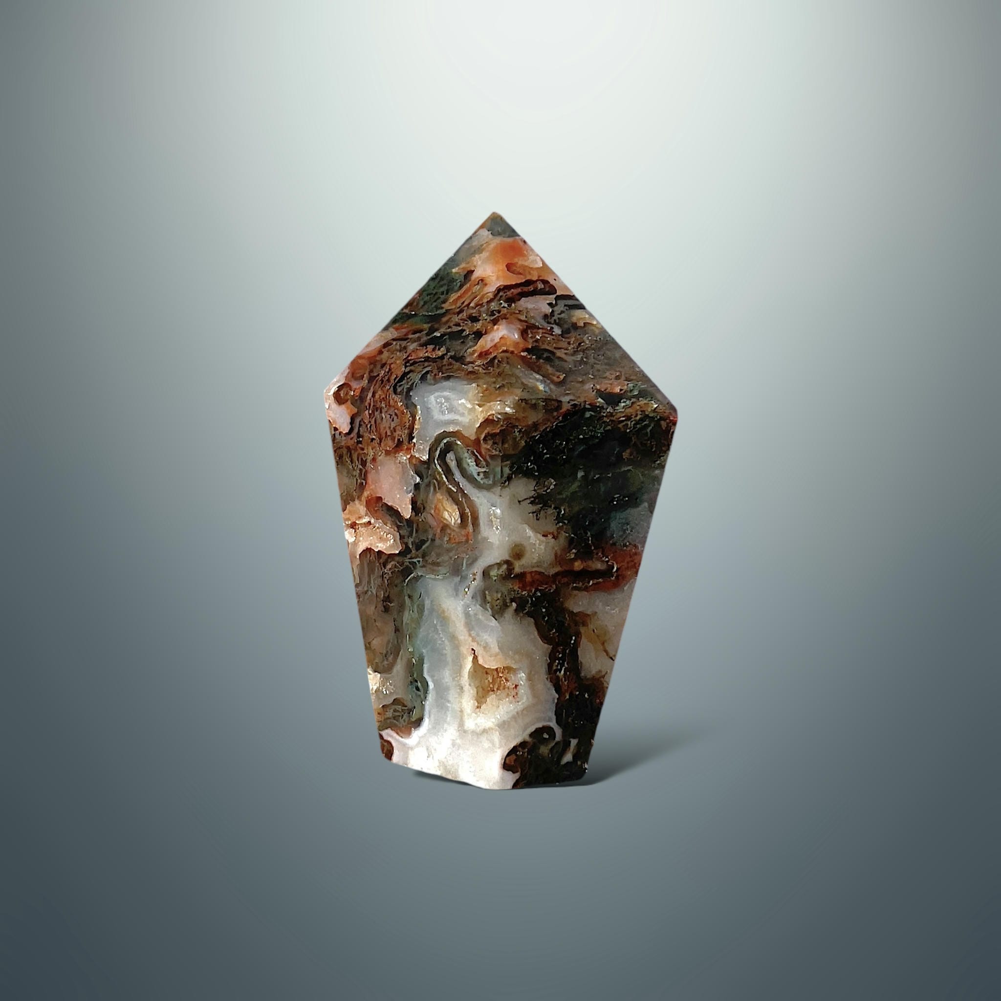 #piezas únicas_punta ágata musgo roja 21