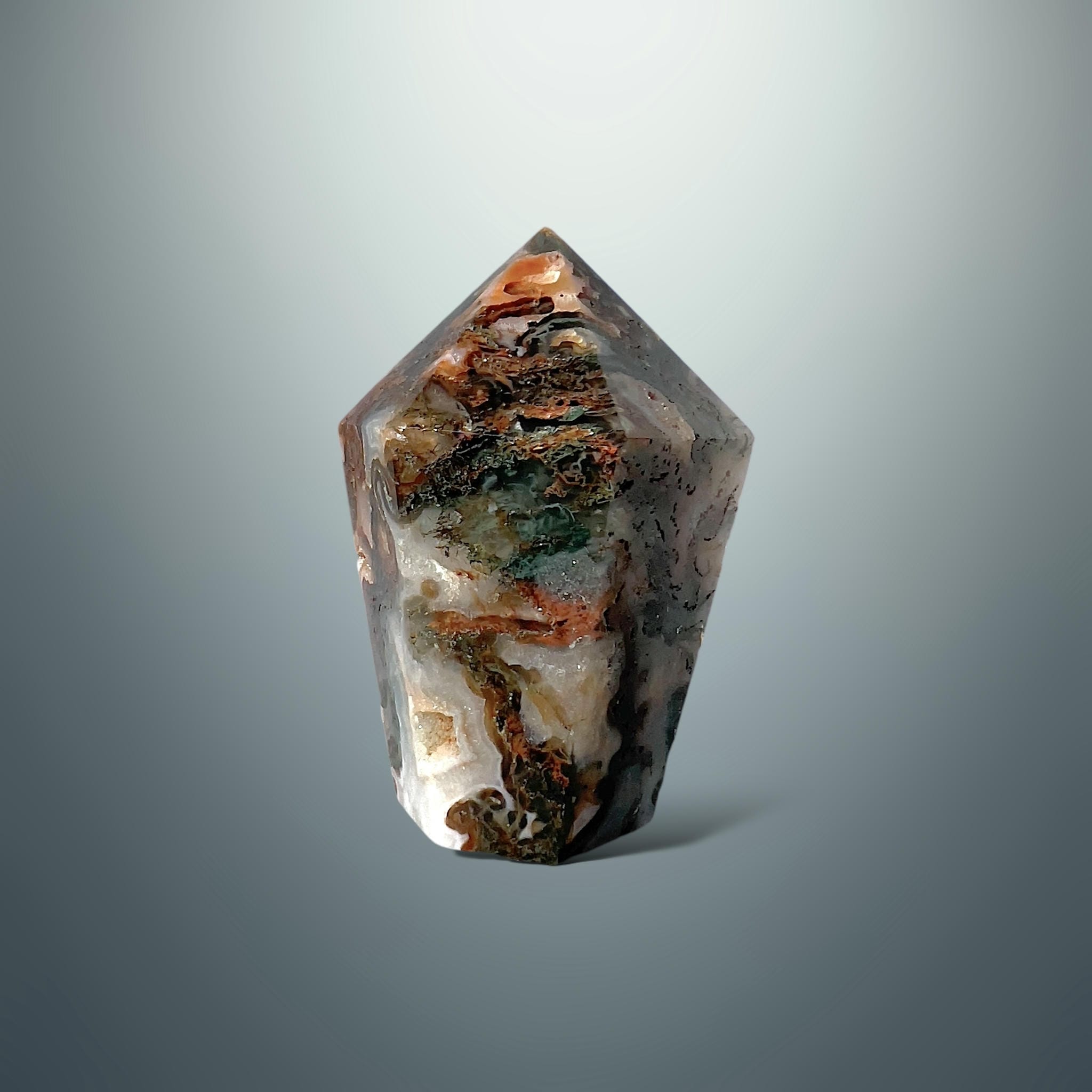 #piezas únicas_punta ágata musgo roja 21