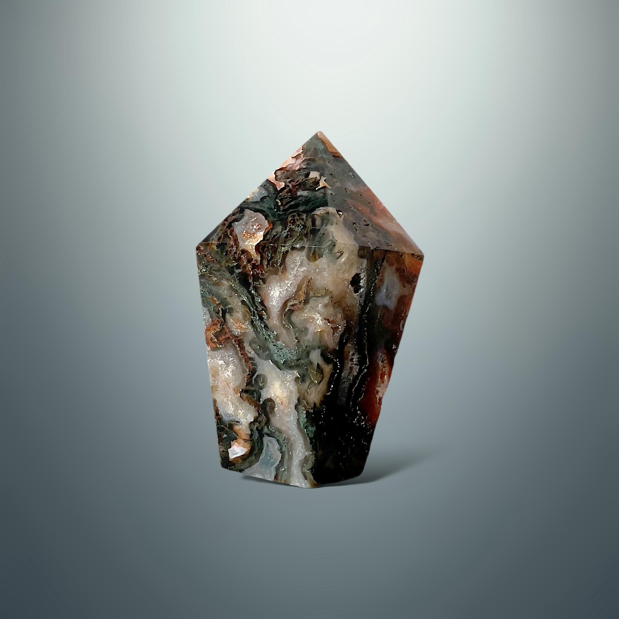 #piezas únicas_punta ágata musgo roja 21