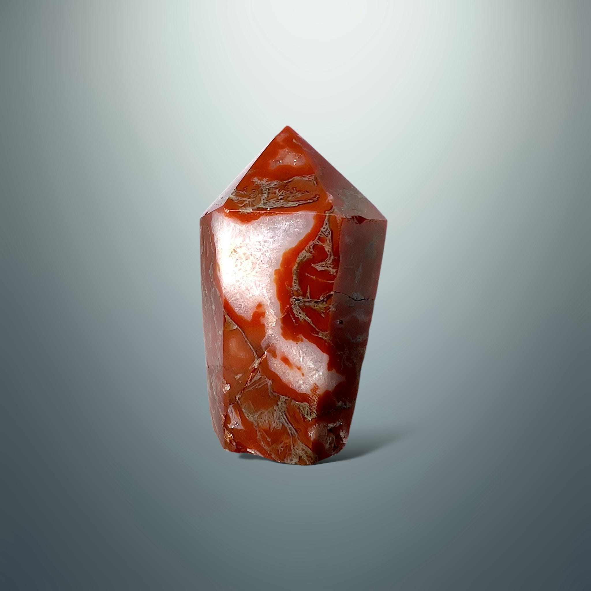 #piezas únicas_punta ágata musgo roja 22