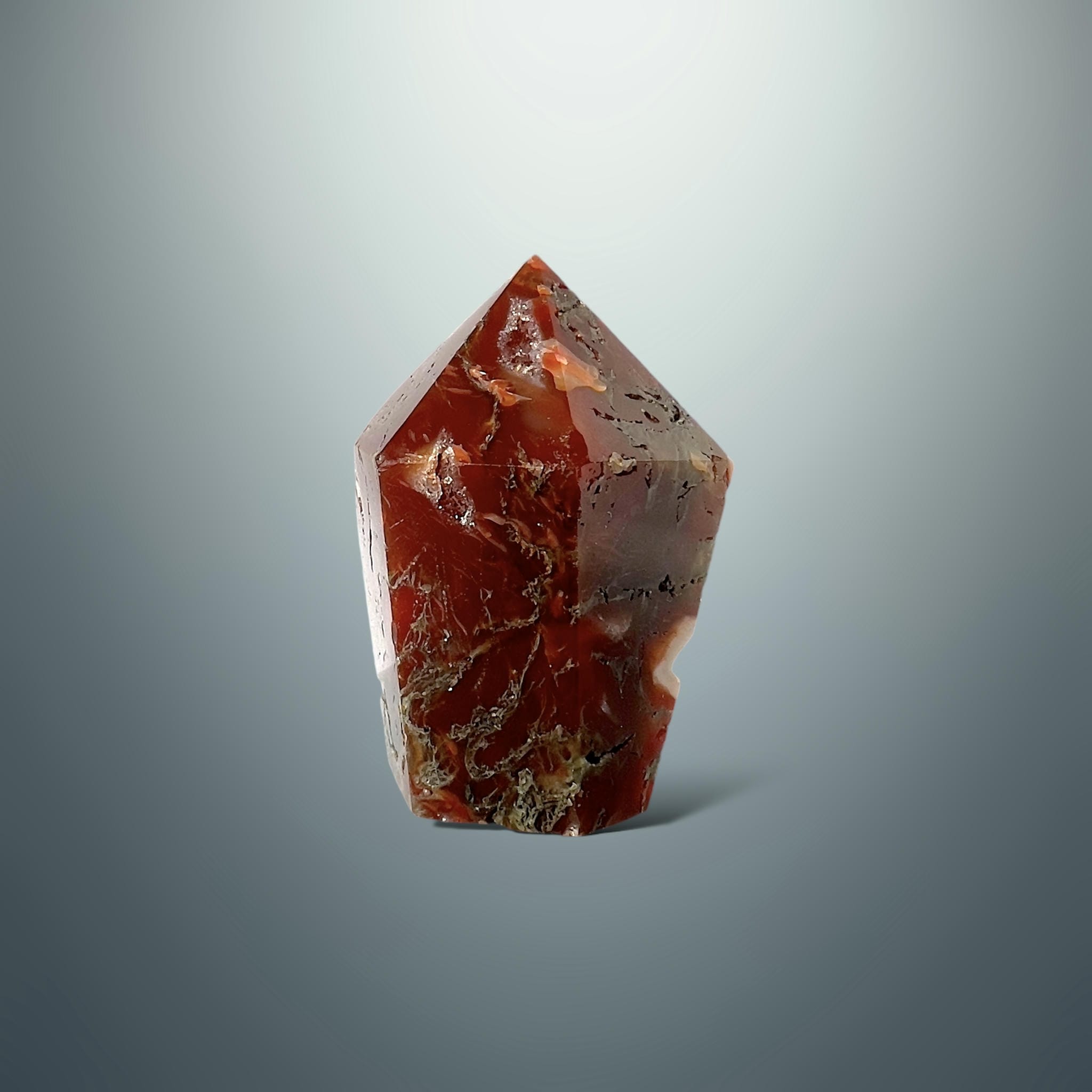 #piezas únicas_punta ágata musgo roja 24