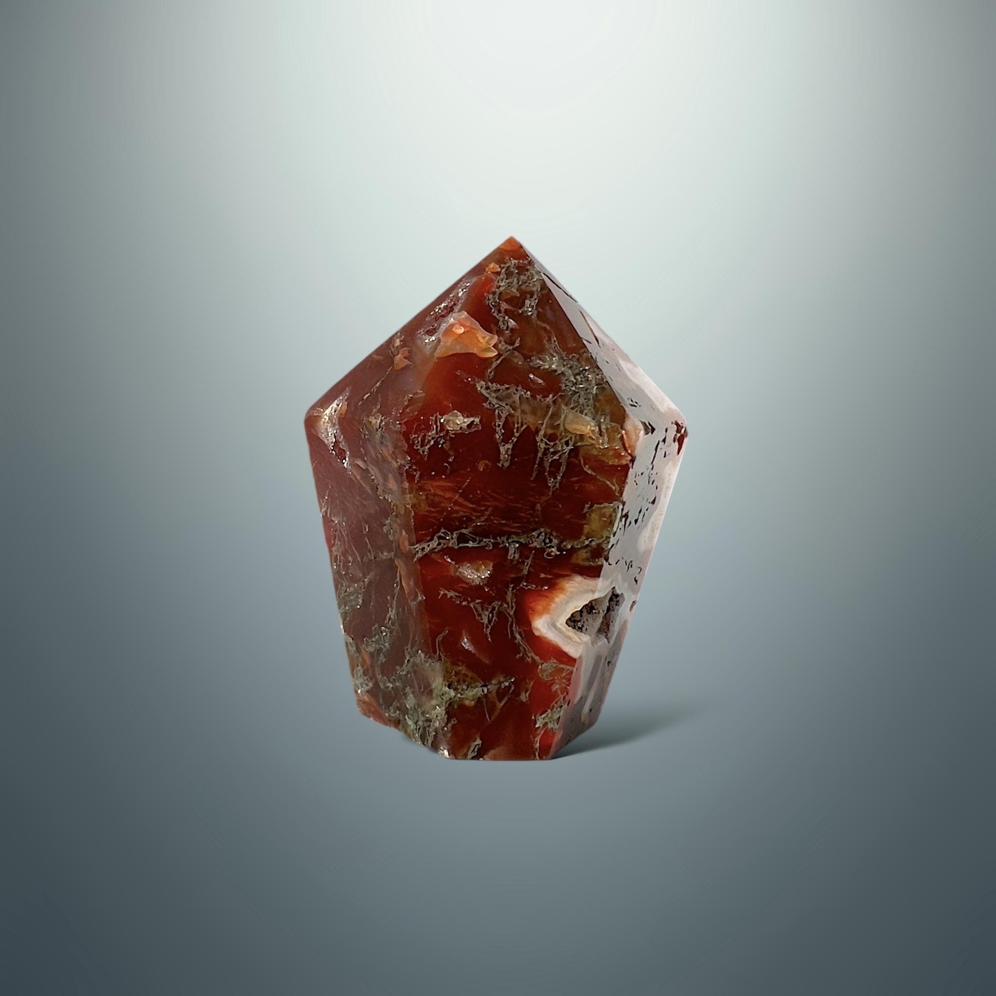 #piezas únicas_punta ágata musgo roja 24