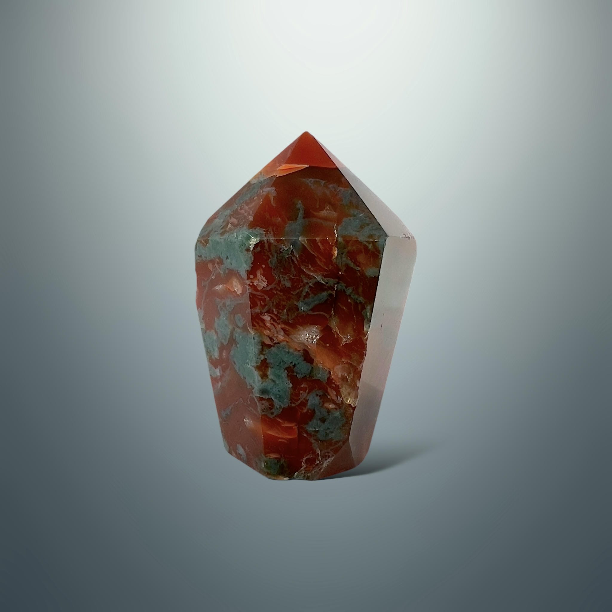 #piezas únicas_punta ágata musgo roja 25