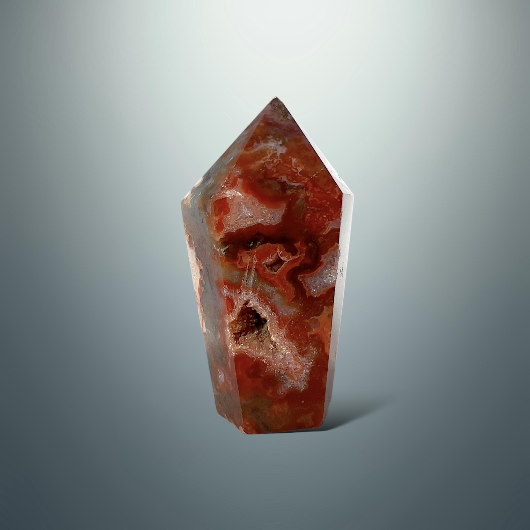 #piezas únicas_punta ágata musgo roja 26