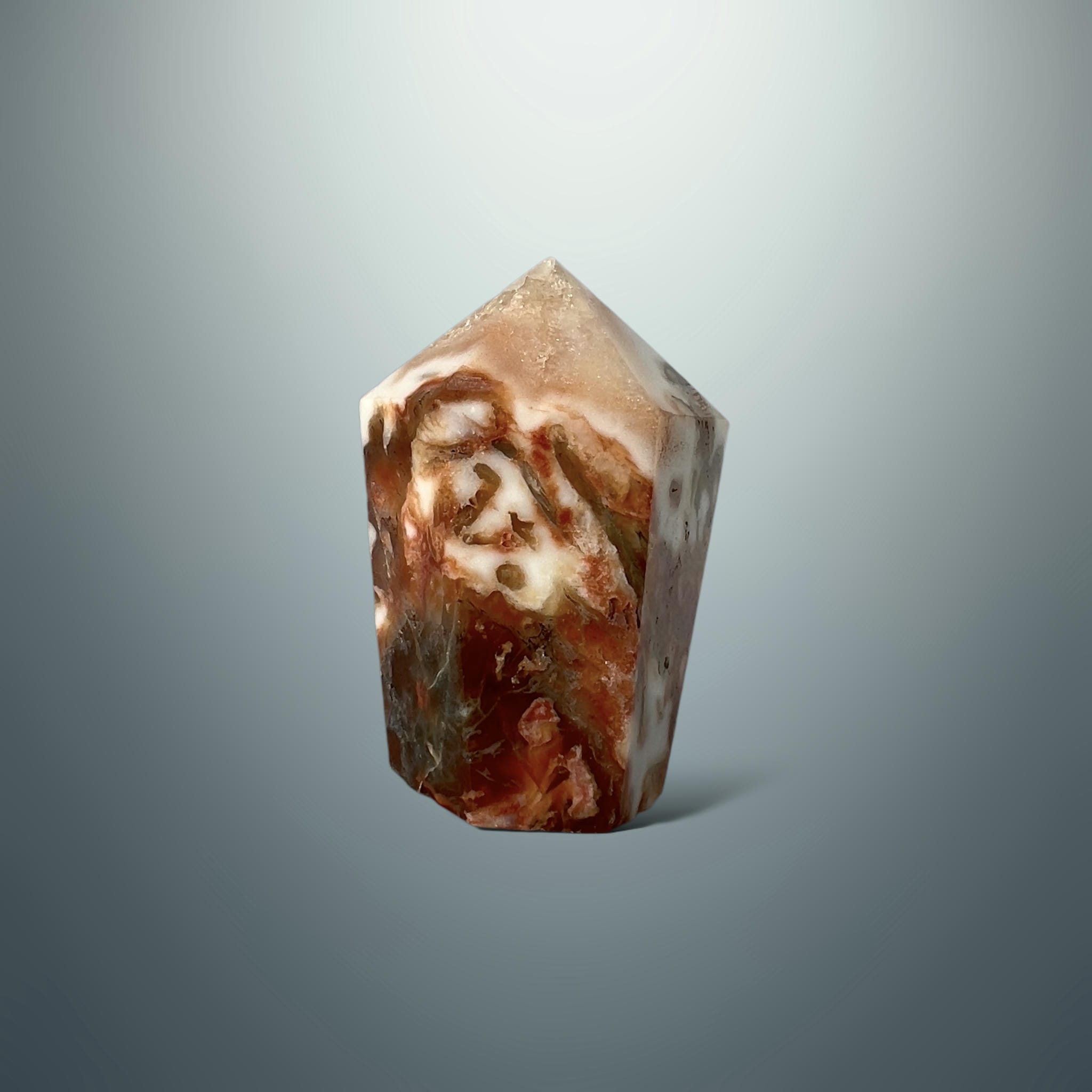 #piezas únicas_punta ágata musgo roja 28