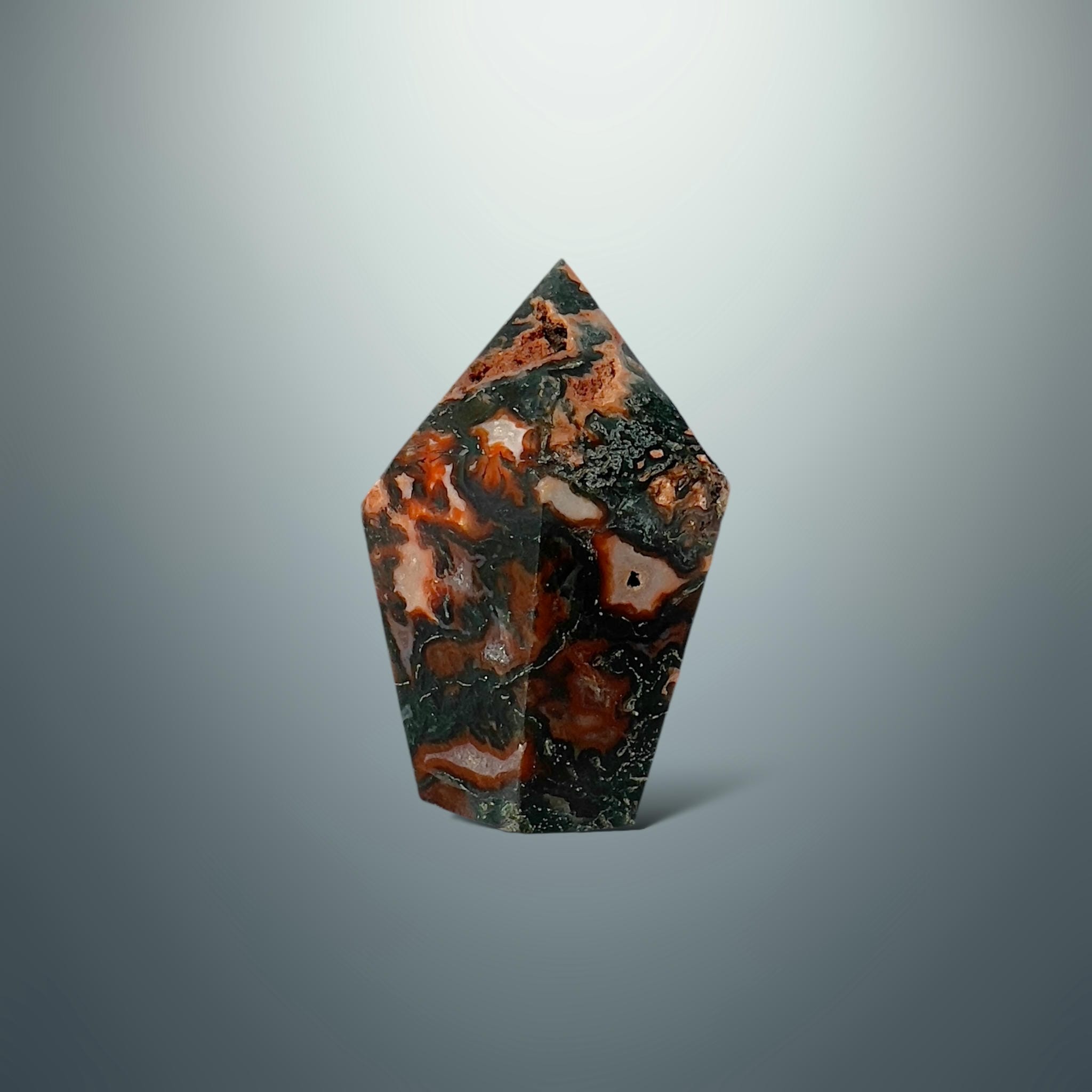 #piezas únicas_punta ágata musgo roja 29