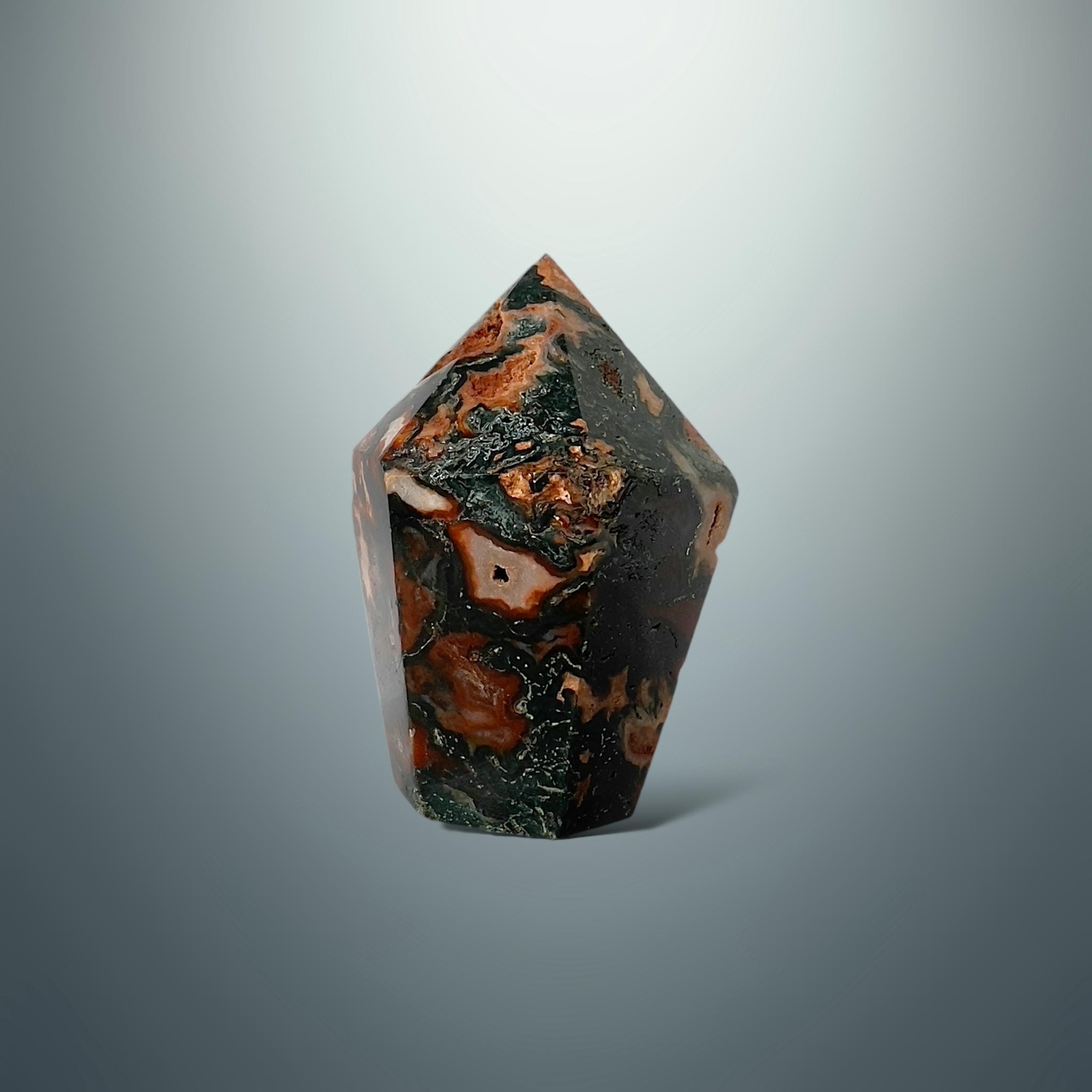 #piezas únicas_punta ágata musgo roja 29