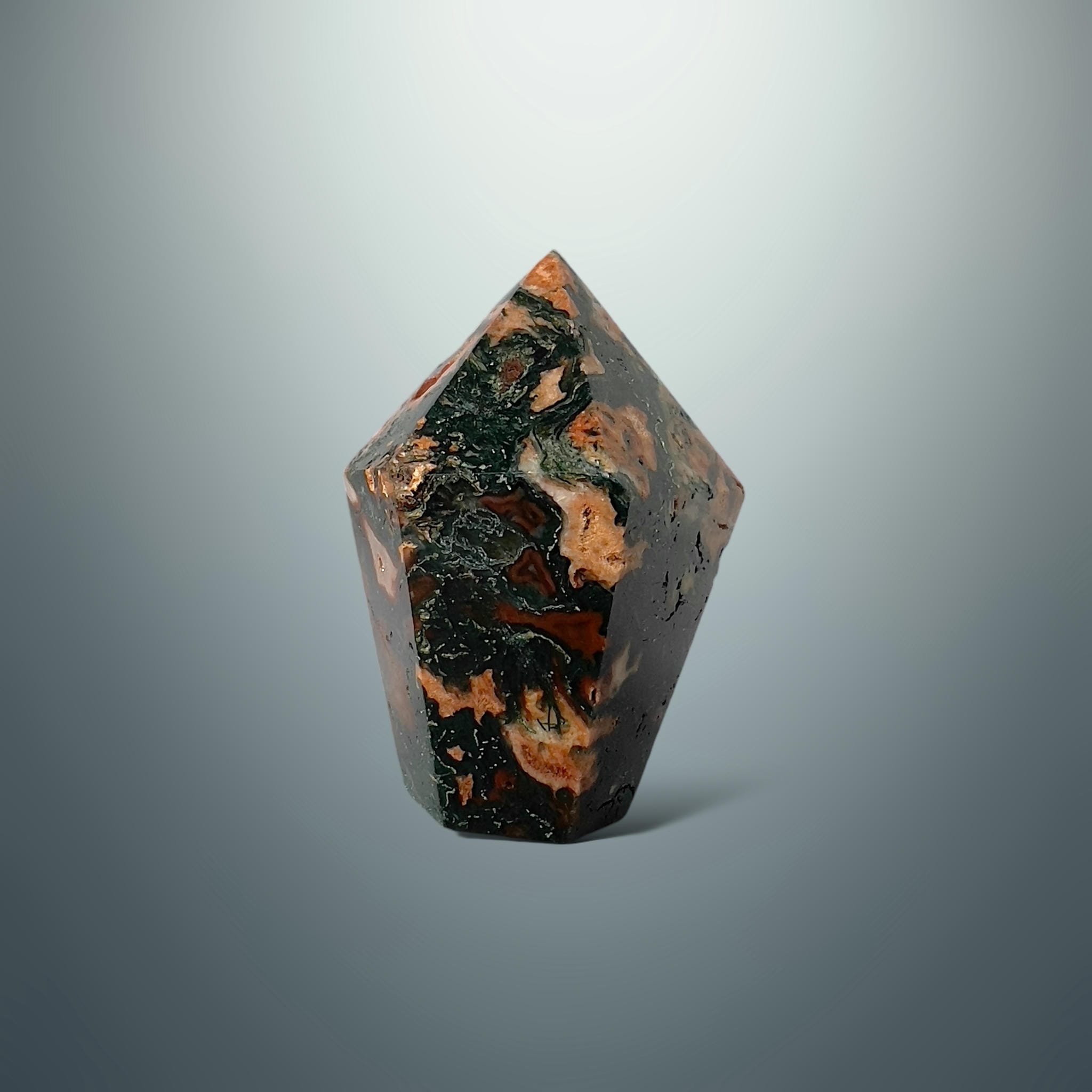 #piezas únicas_punta ágata musgo roja 29