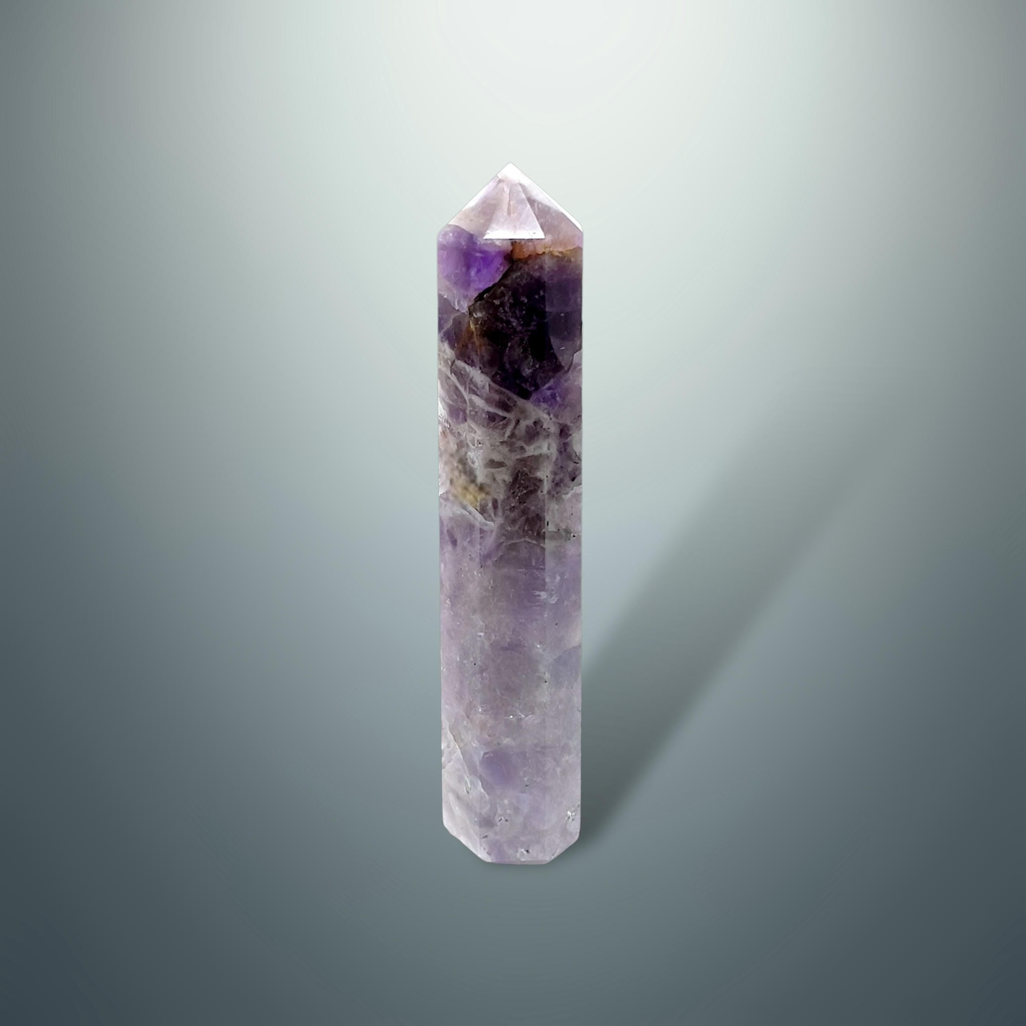 #piezas únicas_torre hexagonal amatista chevron 3