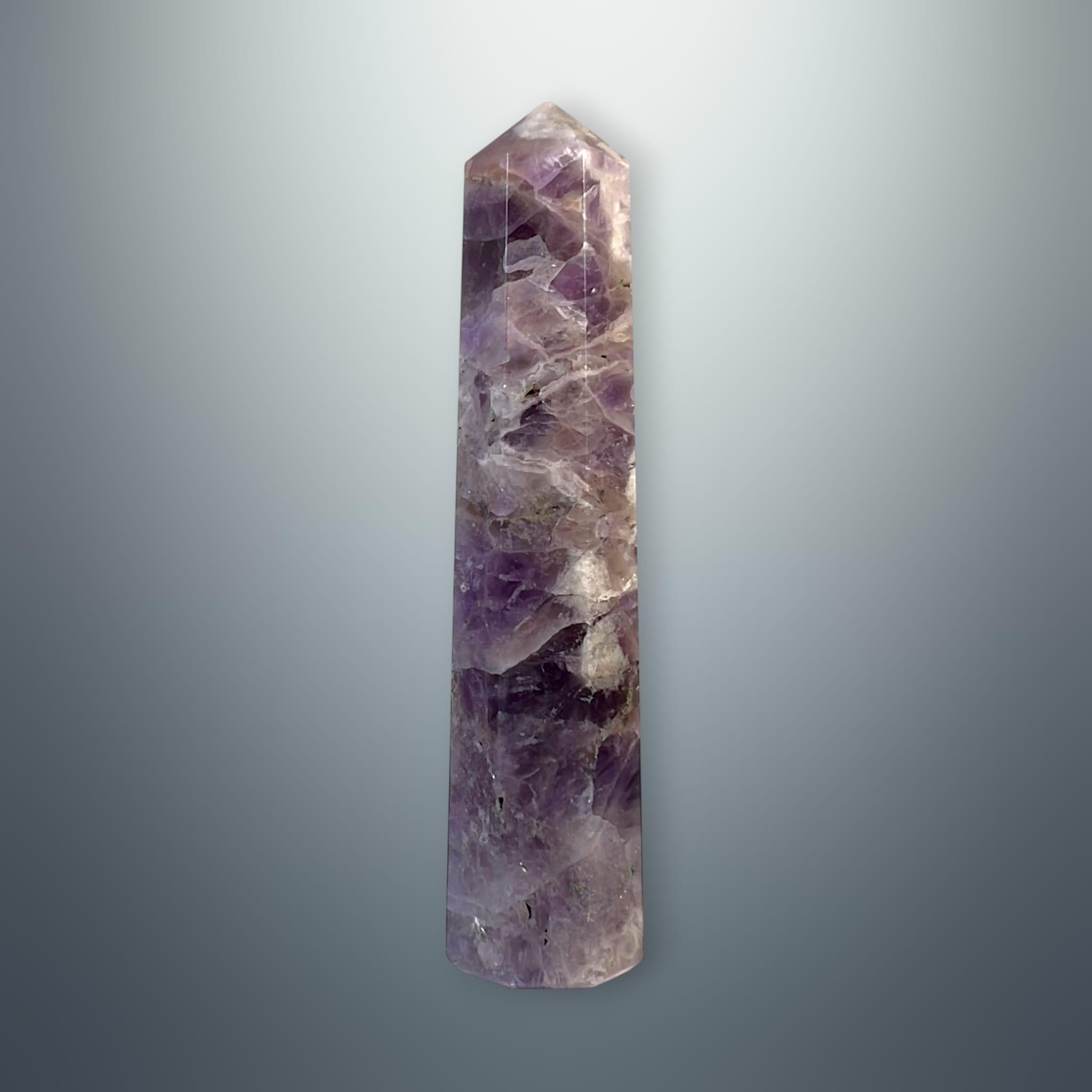 #piezas únicas_torre hexagonal amatista chevron 3