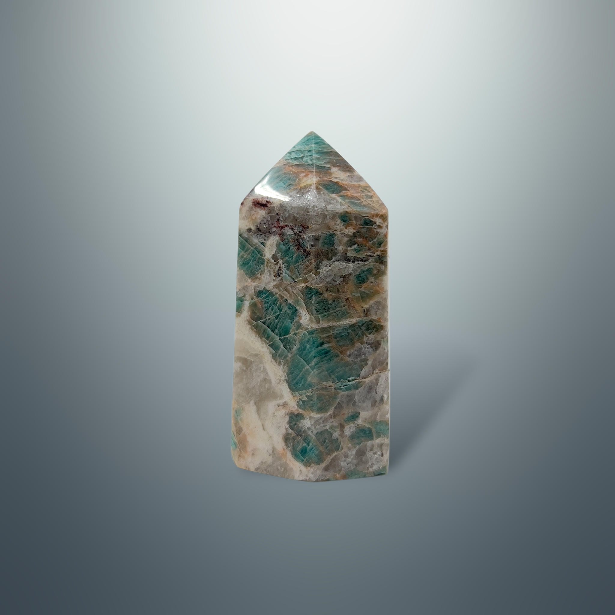 #piezas únicas_torre hexagonal amazonita 3