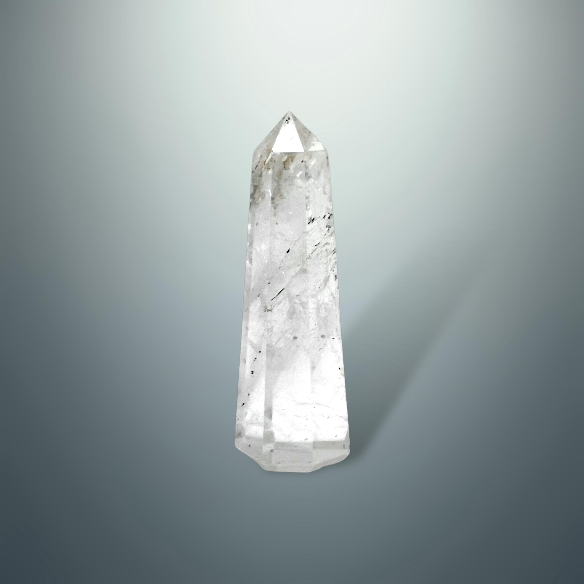 #piezas únicas_torre hexagonal cuarzo blanco 3