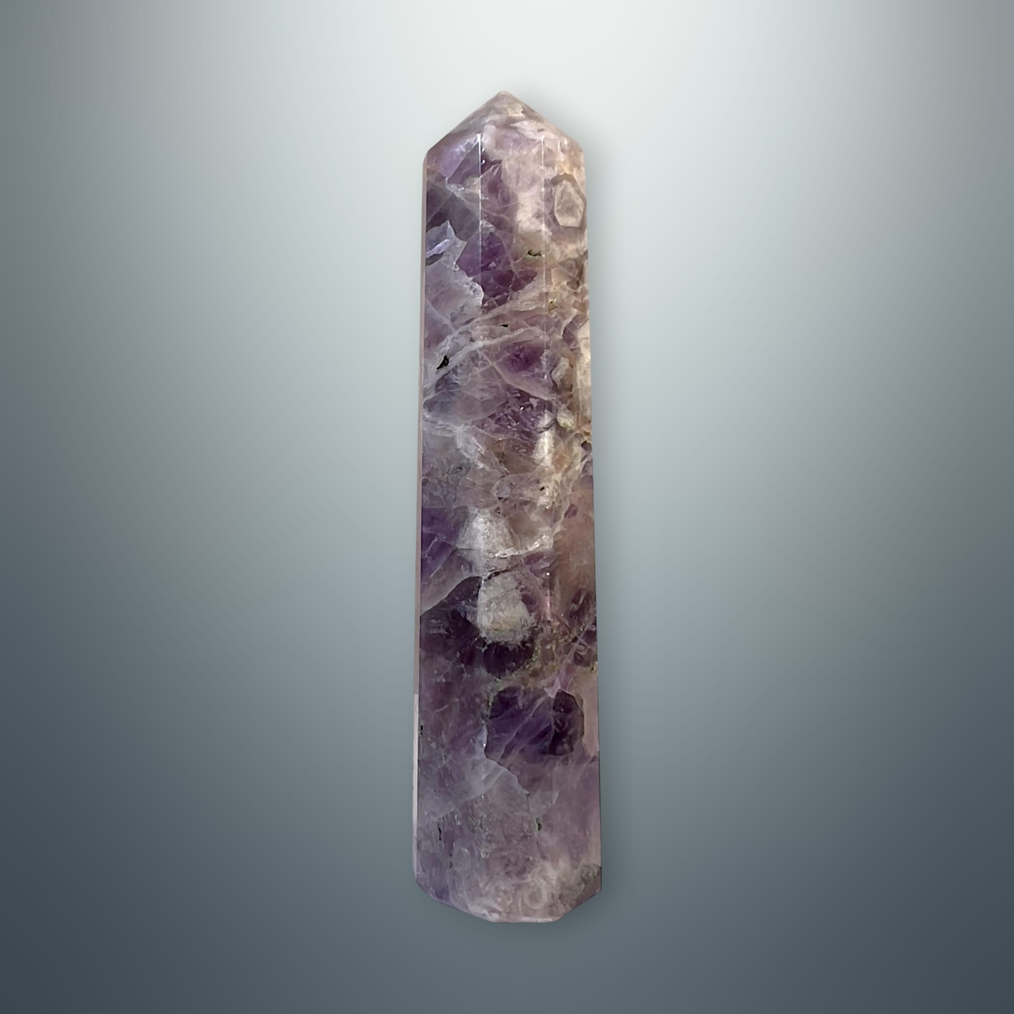 #piezas únicas_torre hexagonal amatista chevron 3