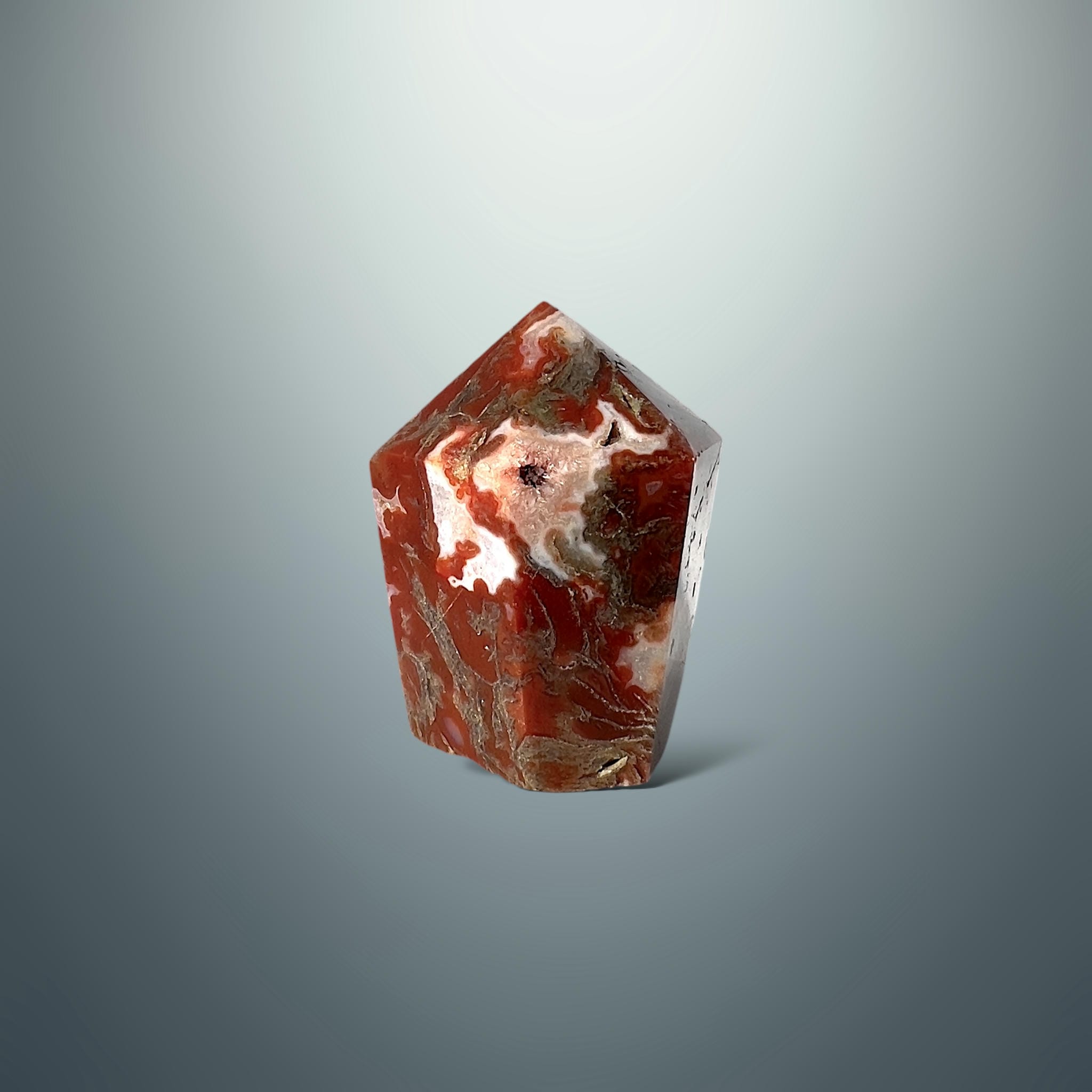 #piezas únicas_punta ágata musgo roja 3