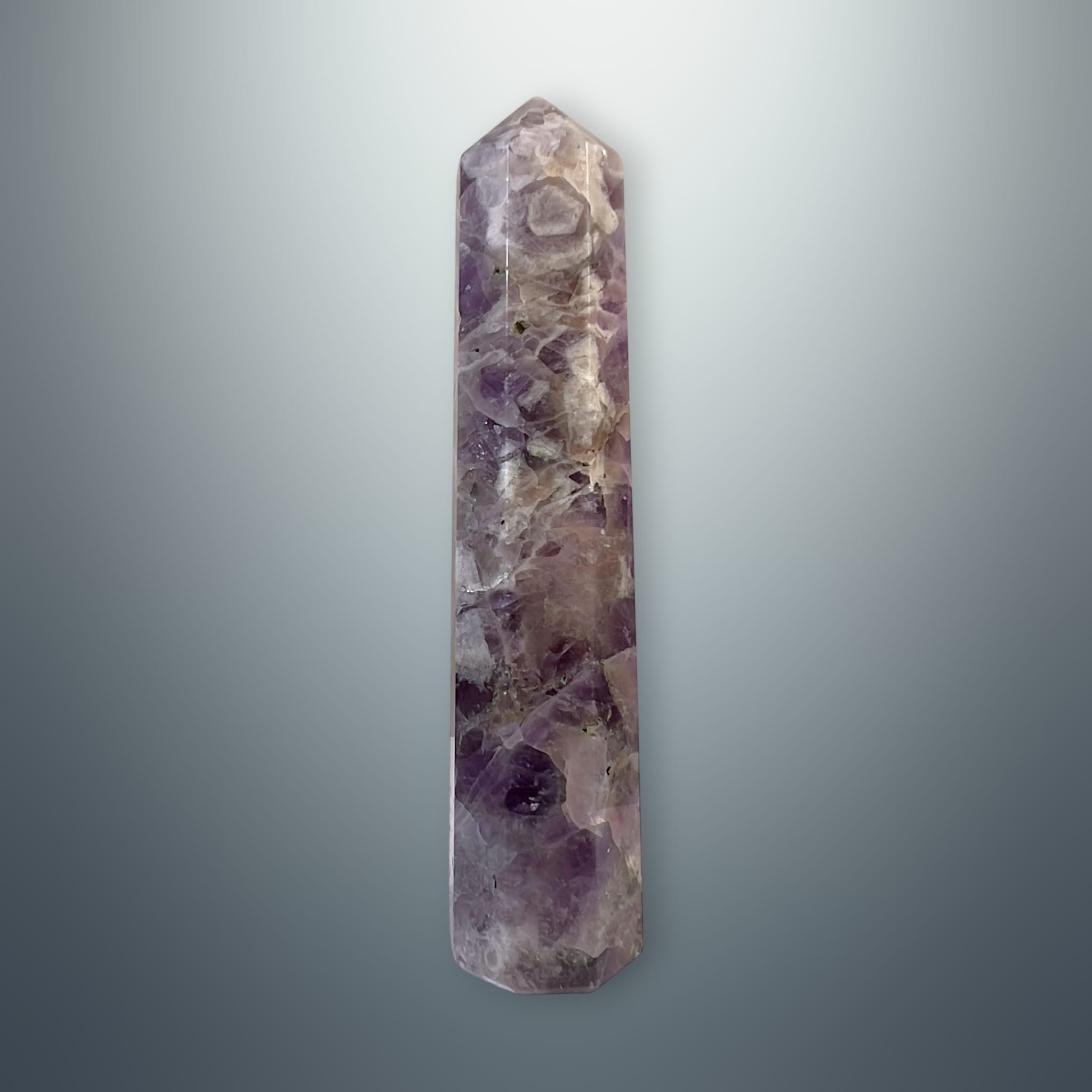 #piezas únicas_torre hexagonal amatista chevron 3